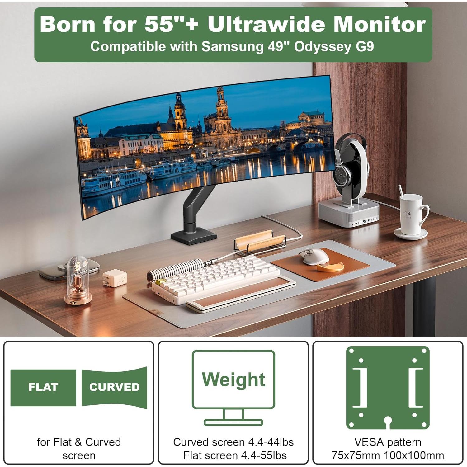 Brazo de Monitor UPGRAVITY para Pantallas 17-57" hasta 25kg