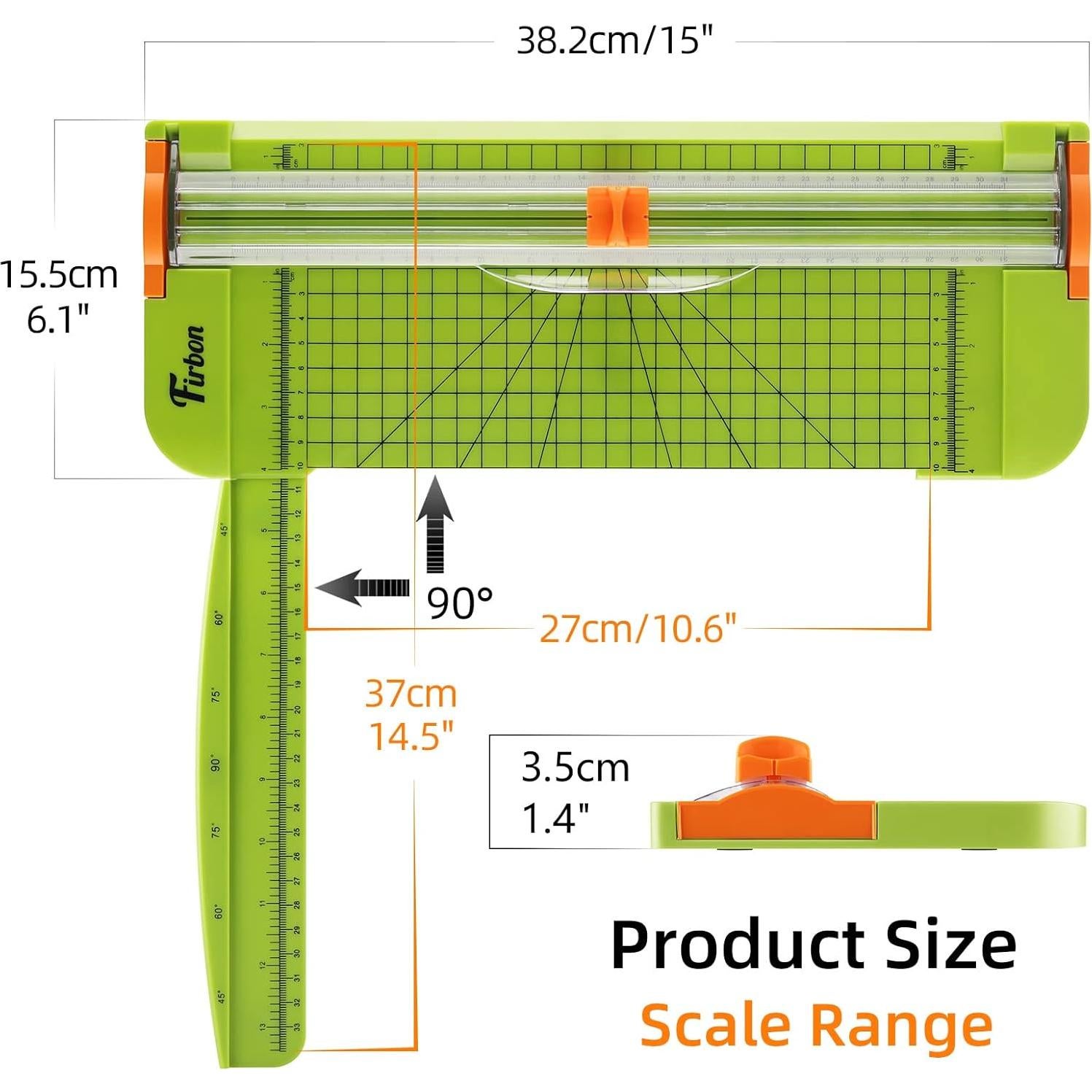 Cortadora de Papel Firbon Verde A4 30.48 cm Manual