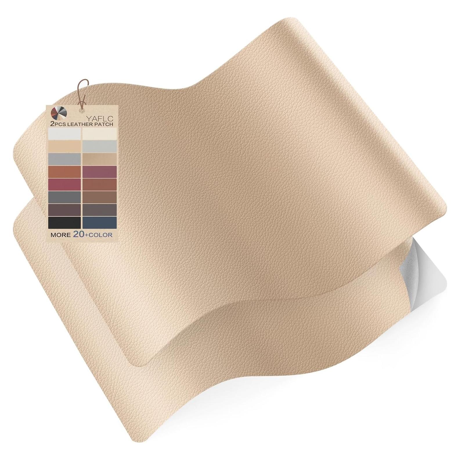 Cinta de Reparación de Cuero Autoadhesiva YAFLC 21x28 cm Beige
