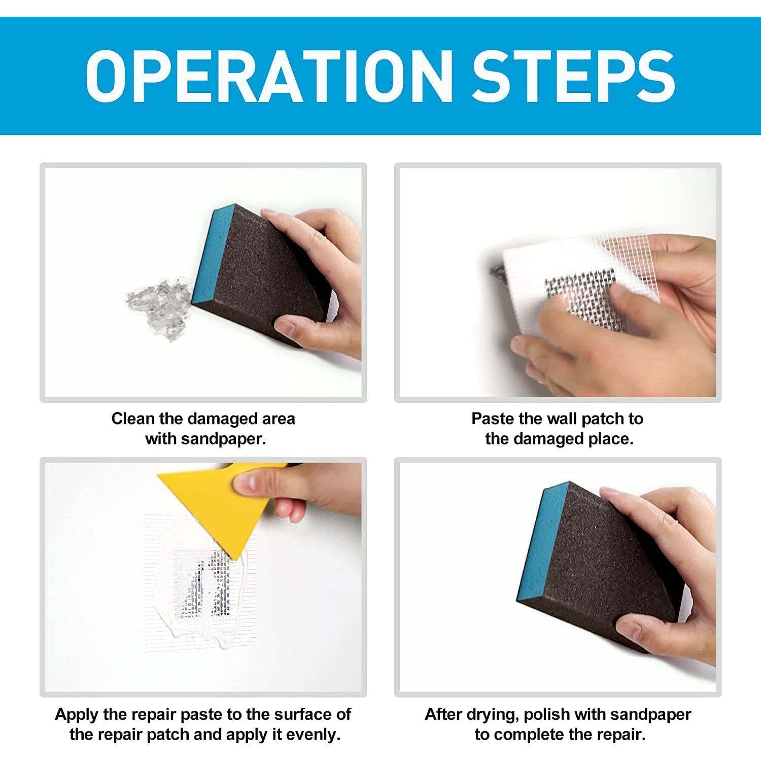 Kit de Reparación de Pared Boncart - Masilla 100g y Parche 2" a 4"