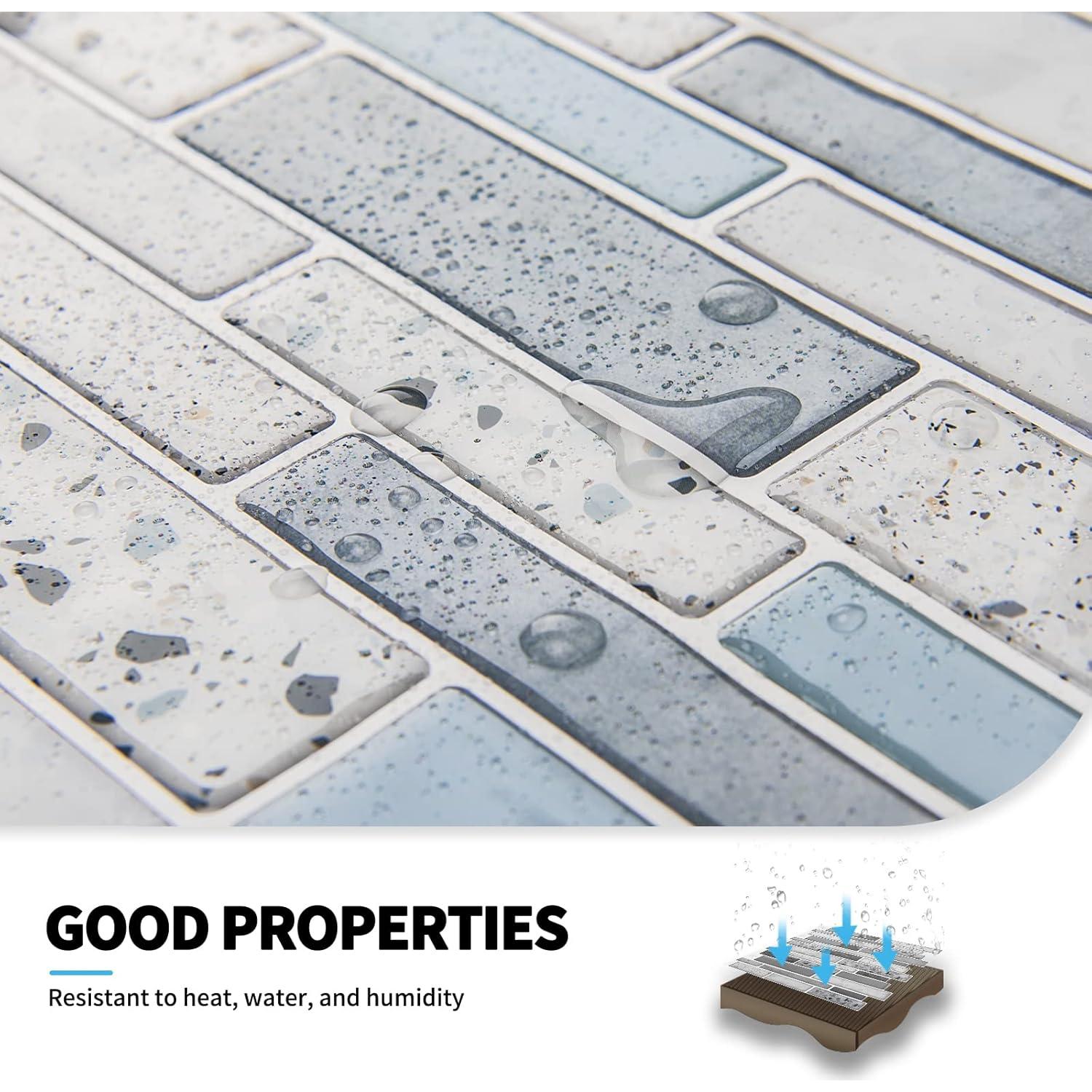 Azulejo Autoadhesivo Art3d de Mármol 30x30cm - 10 Hojas