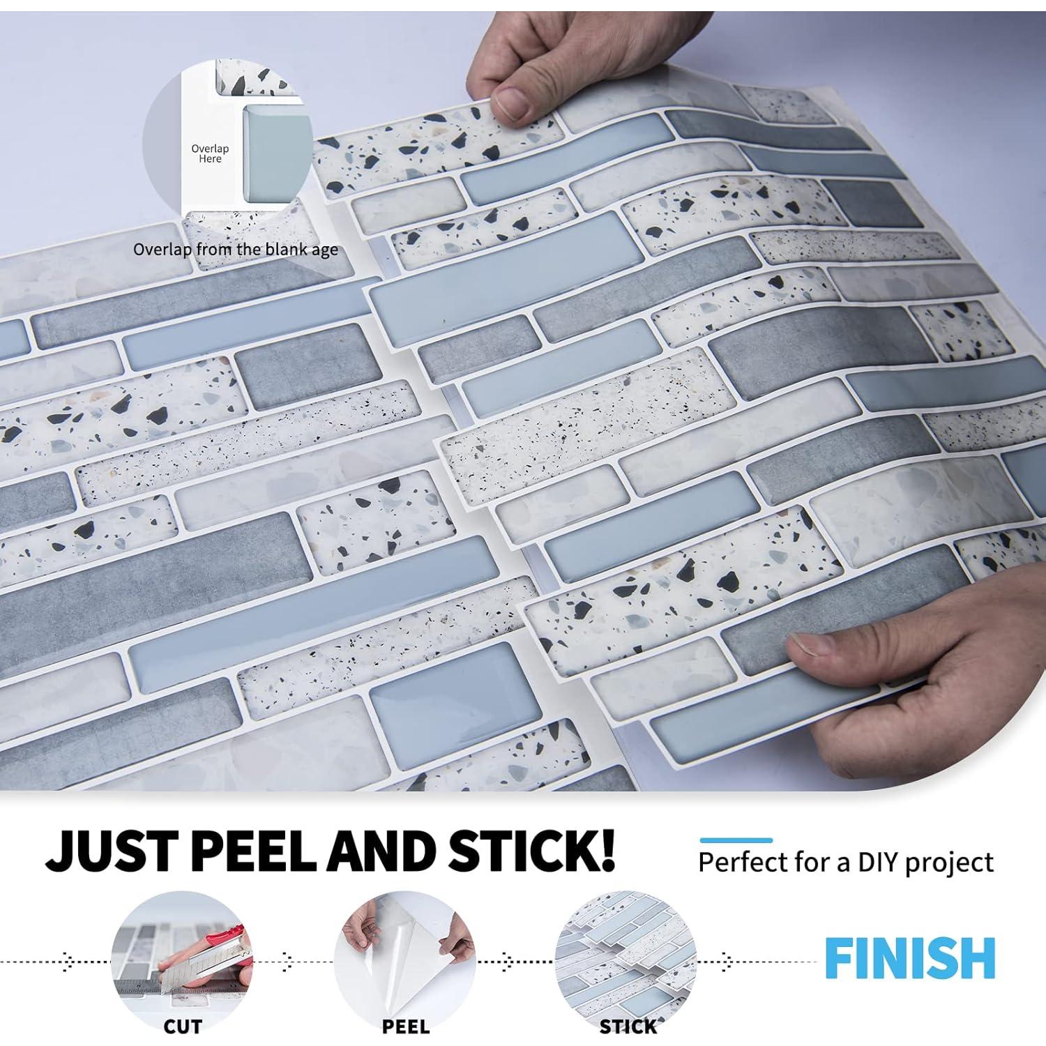 Azulejo Autoadhesivo Art3d de Mármol 30x30cm - 10 Hojas