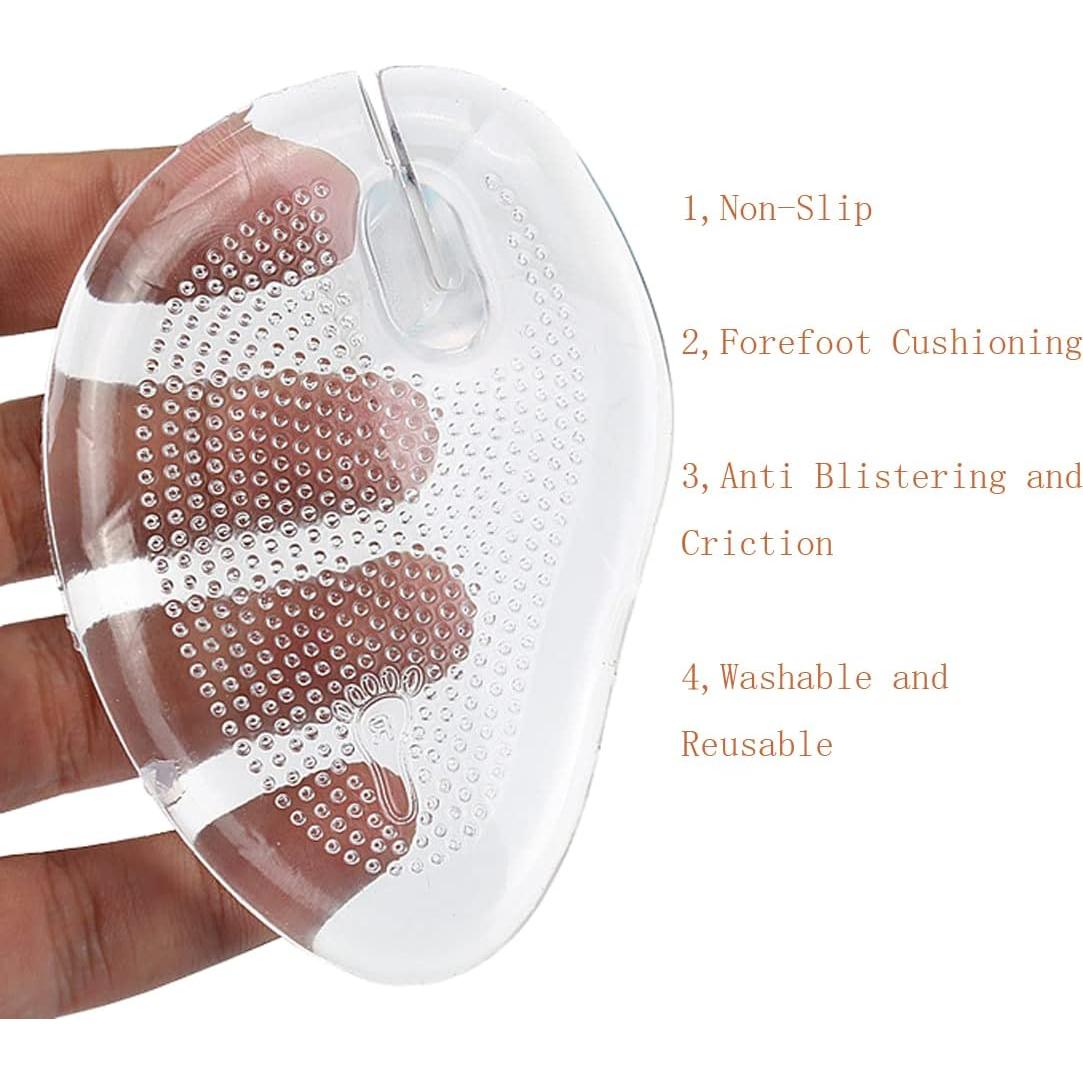 3 Pares Almohadillas de Gel Silicona Transparente para Dedos