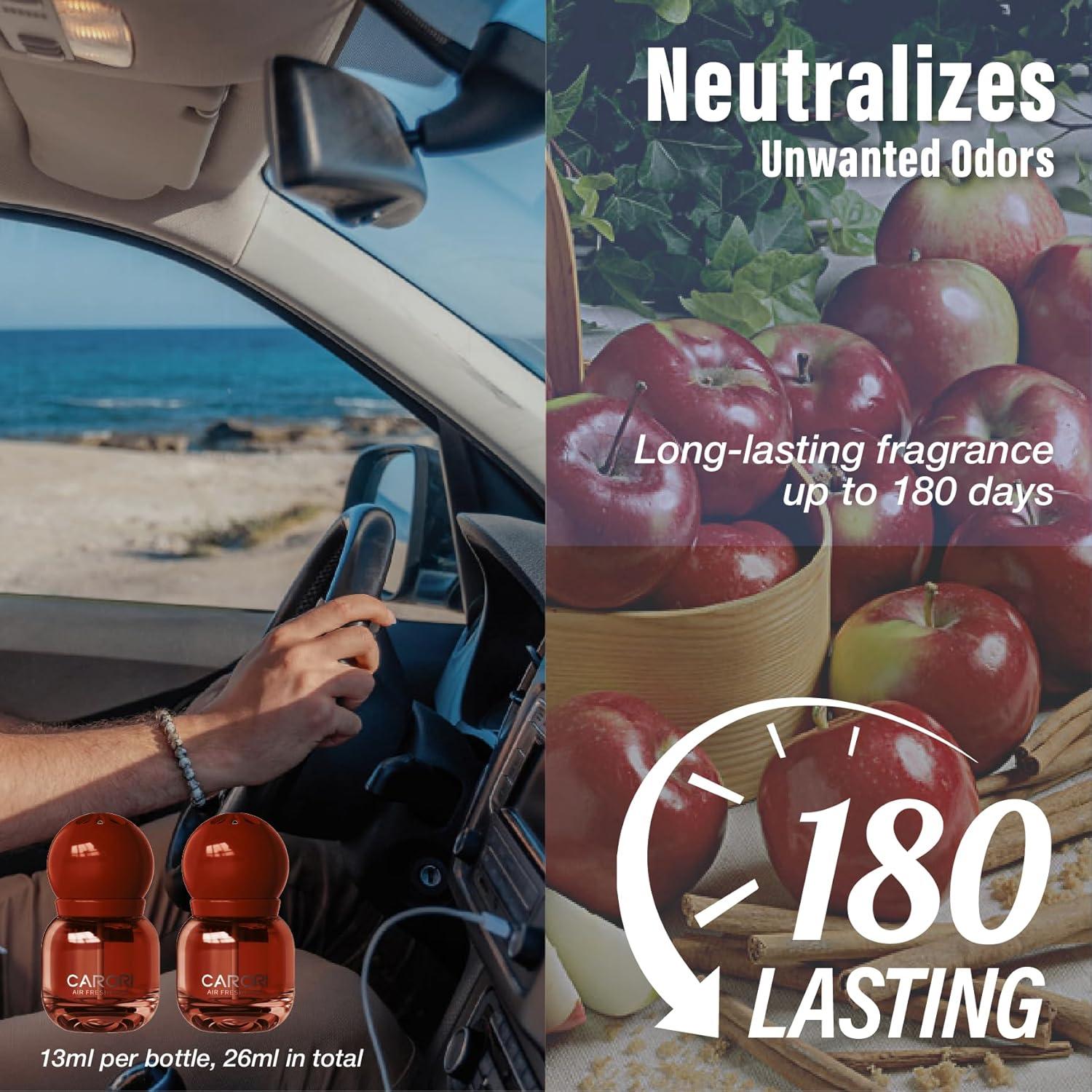 Ambientador de Auto CARORI Clip Manzana y Canela 13ml x2