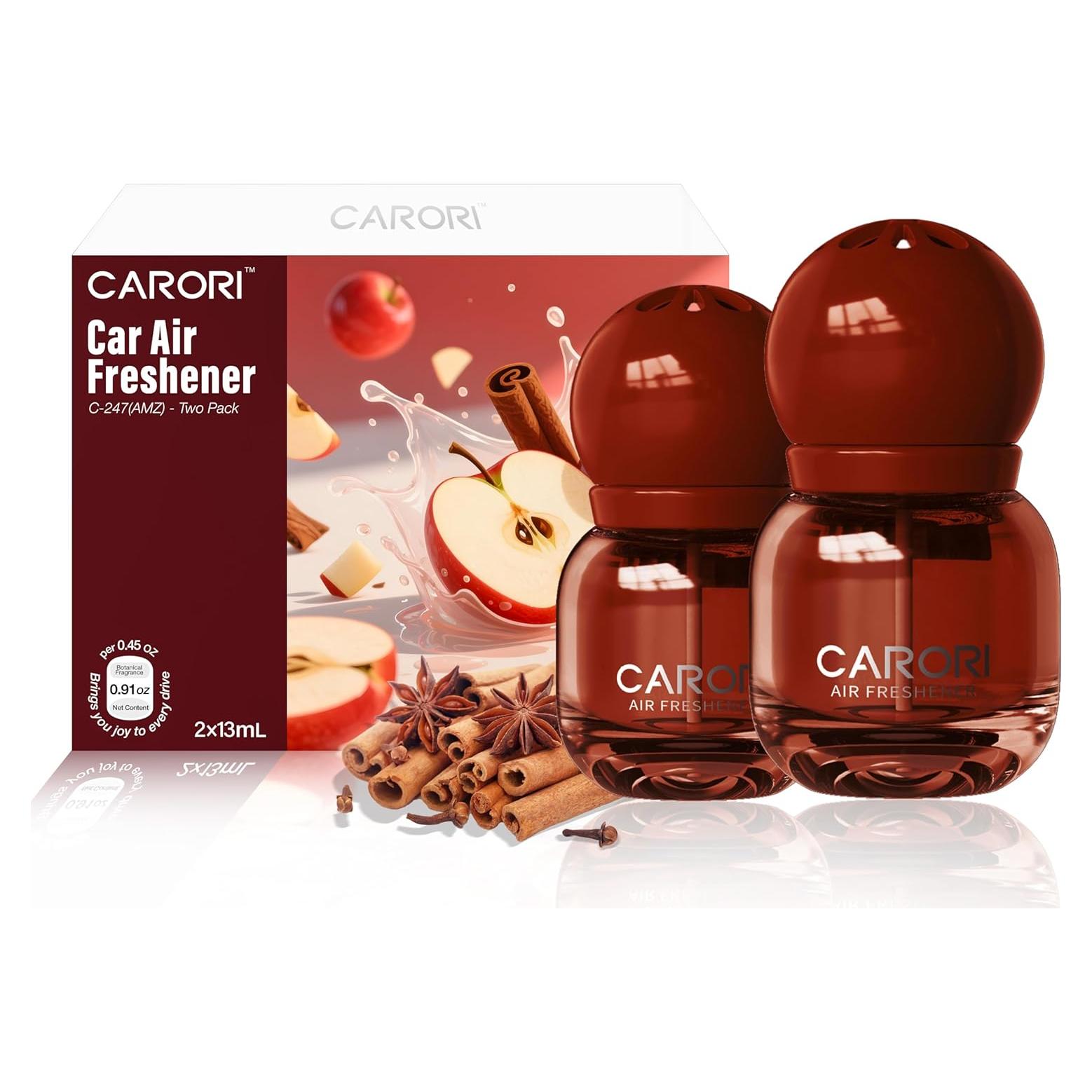 Ambientador de Auto CARORI Clip Manzana y Canela 13ml x2