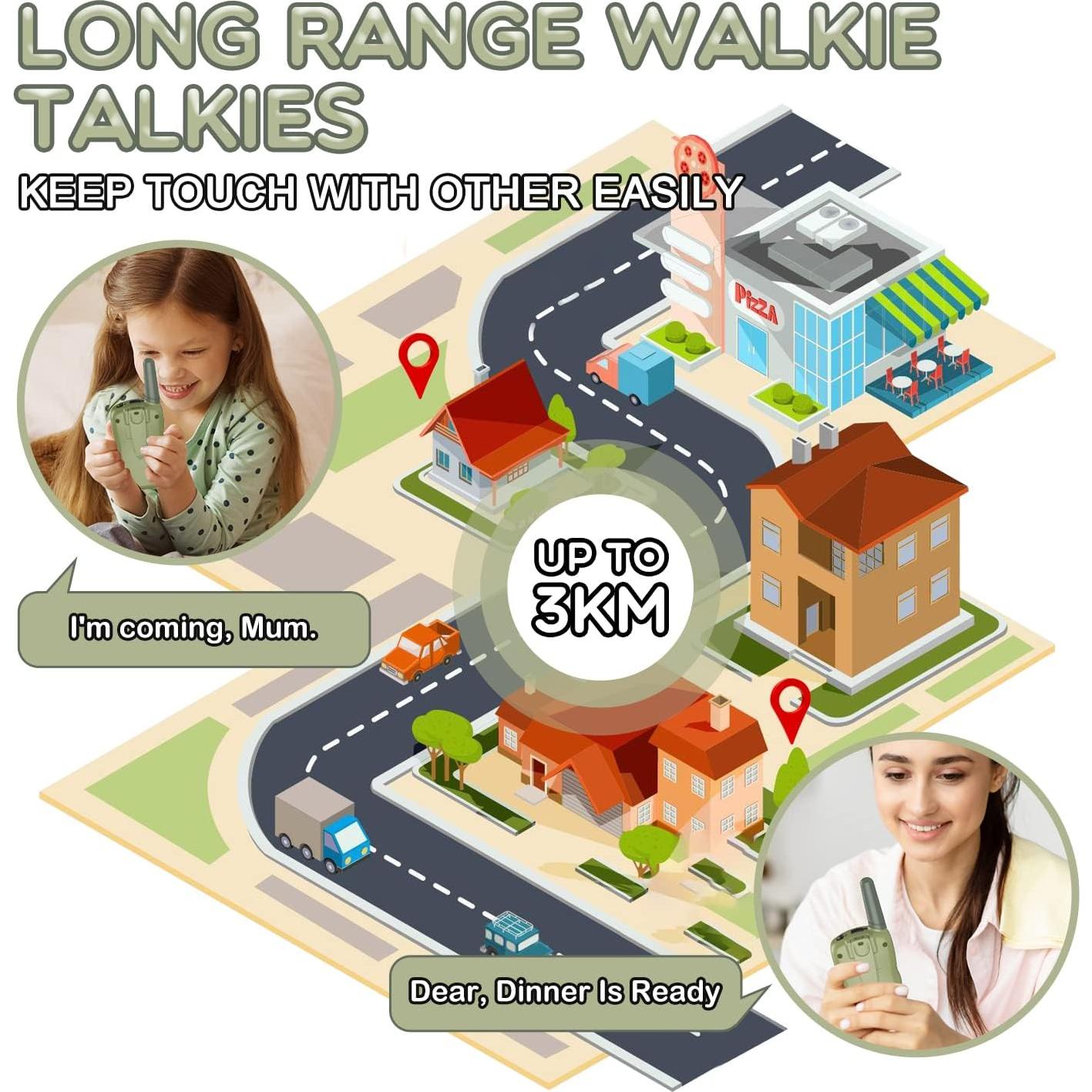 Walkie Talkies Recargables Selieve T-888 Verde Militar 22 Canales