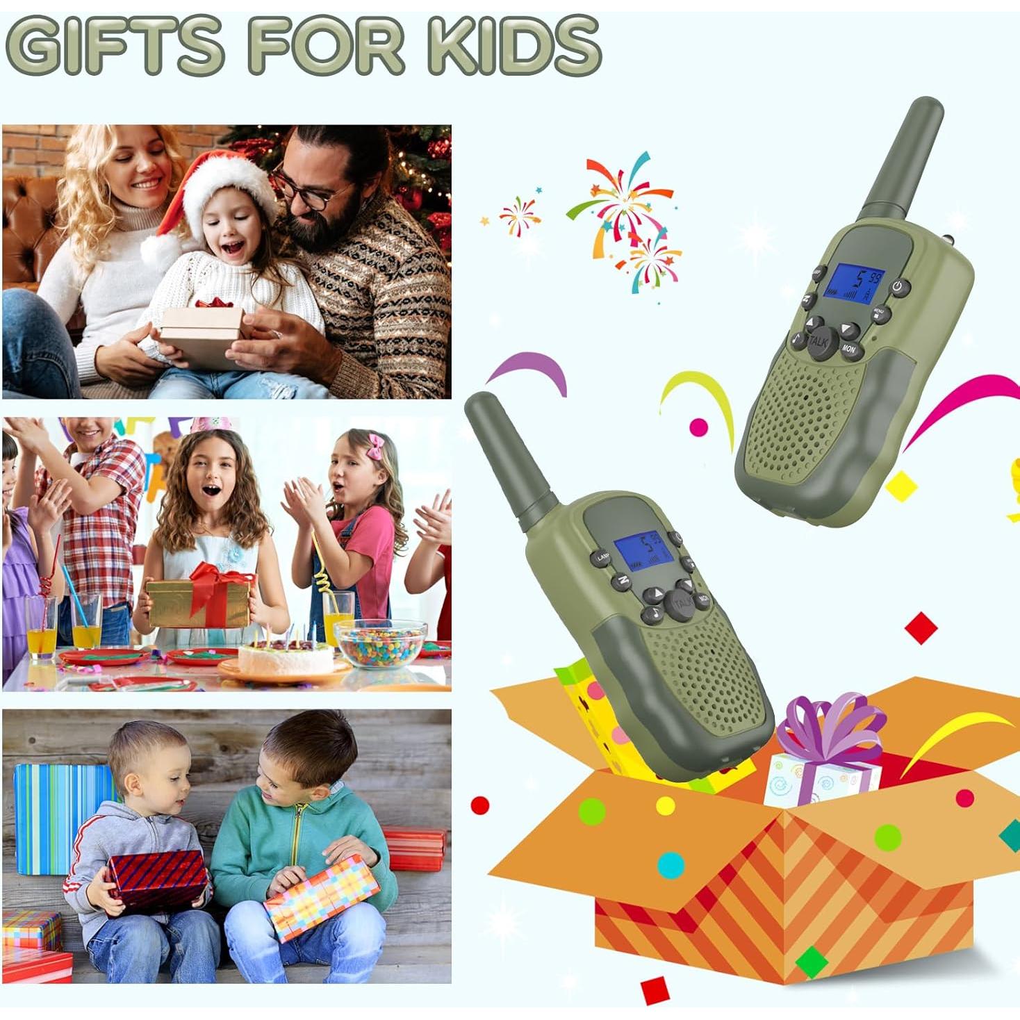 Walkie Talkies Recargables Selieve T-888 Verde Militar 22 Canales