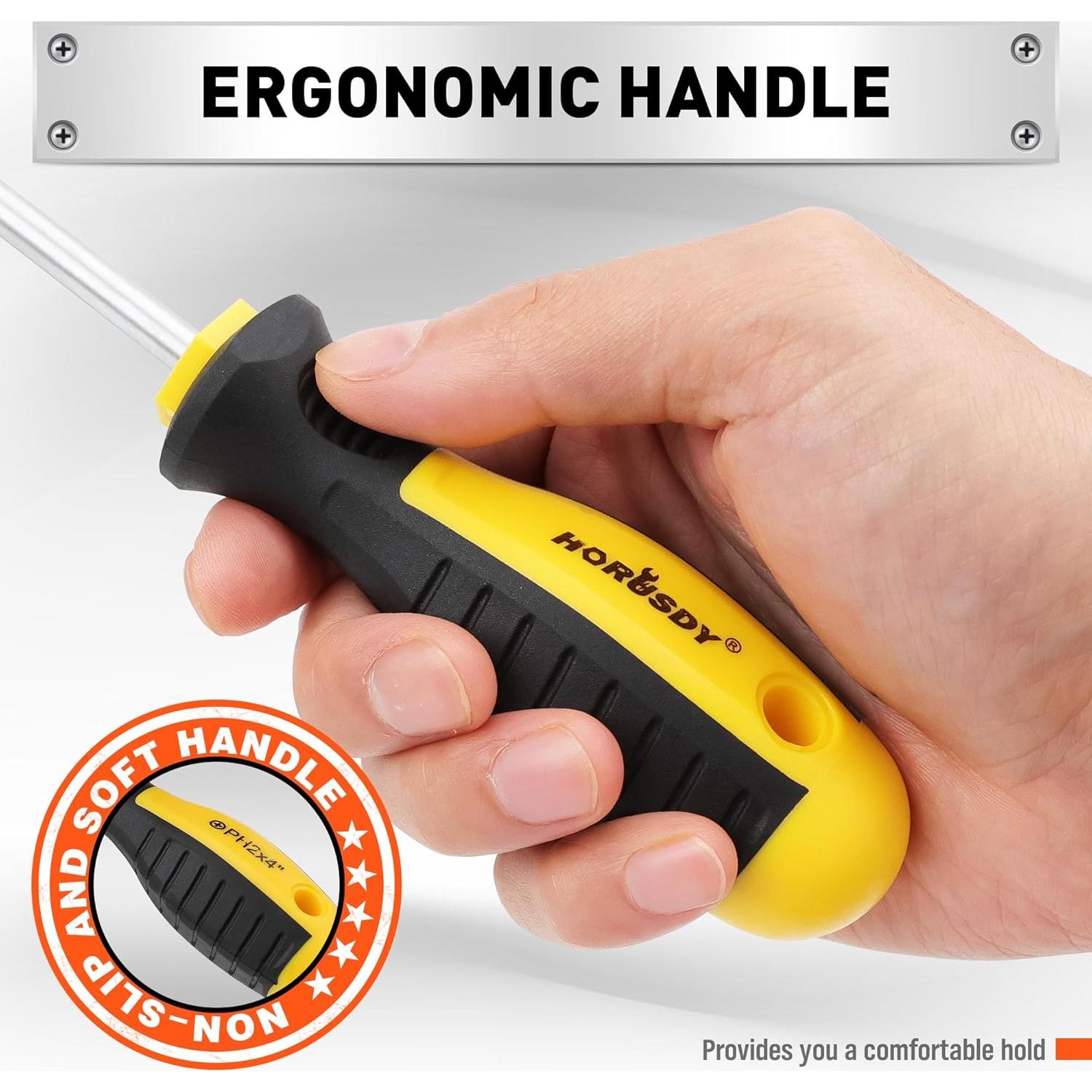 Juego de Destornilladores Magnéticos HORUSDY 11 Piezas con Estuche