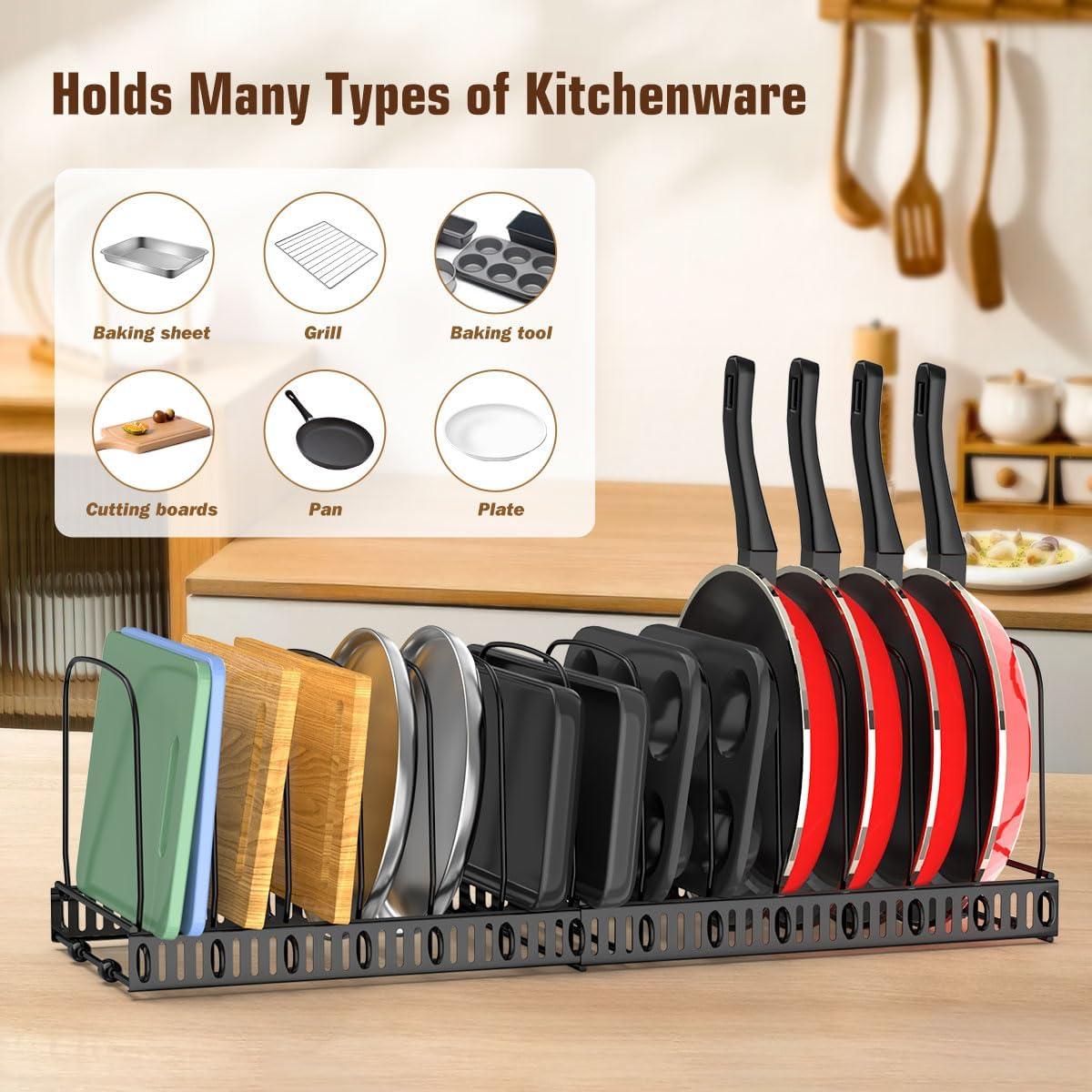 Organizador de Cocina Housolution Negro Expandible 14 Divisores