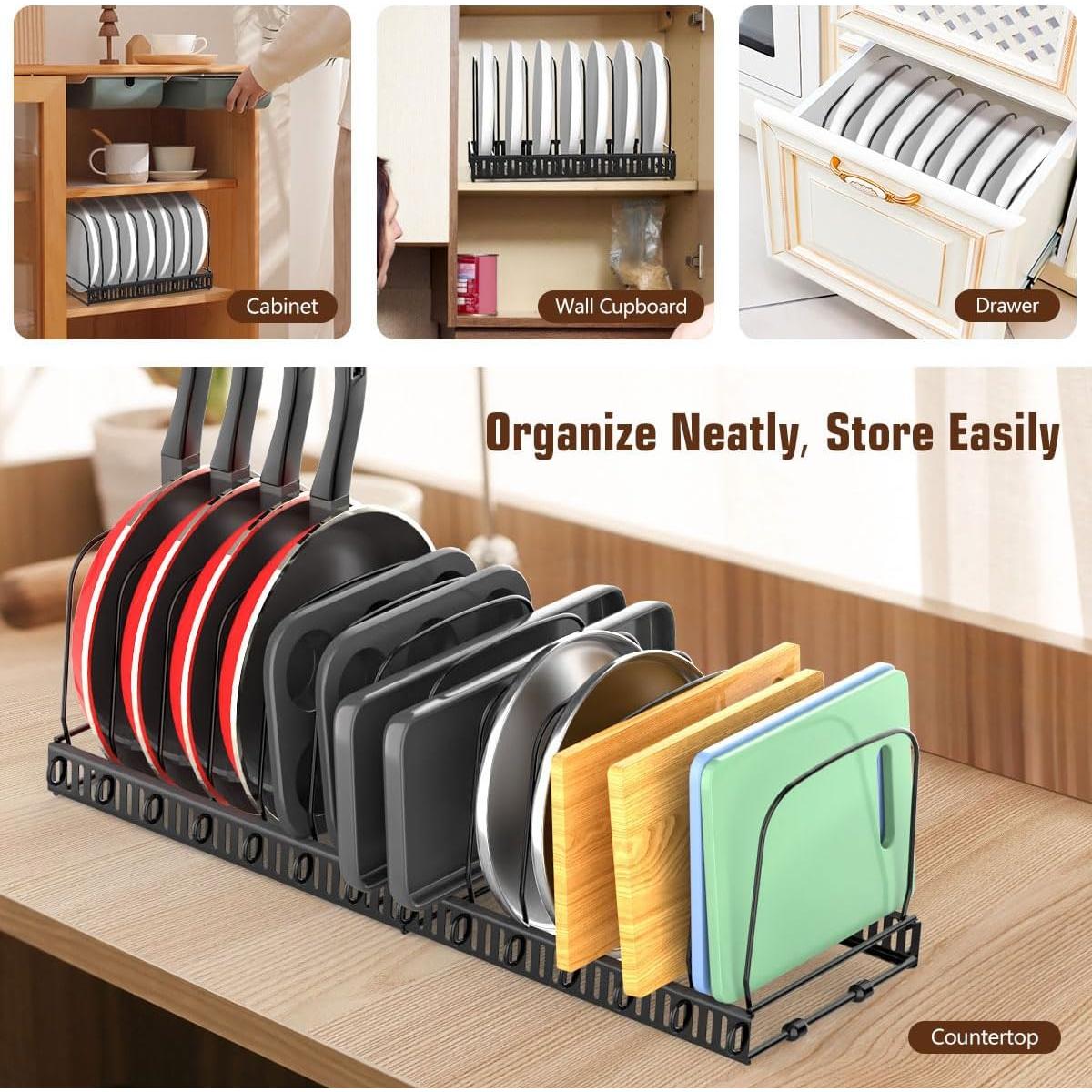Organizador de Cocina Housolution Negro Expandible 14 Divisores