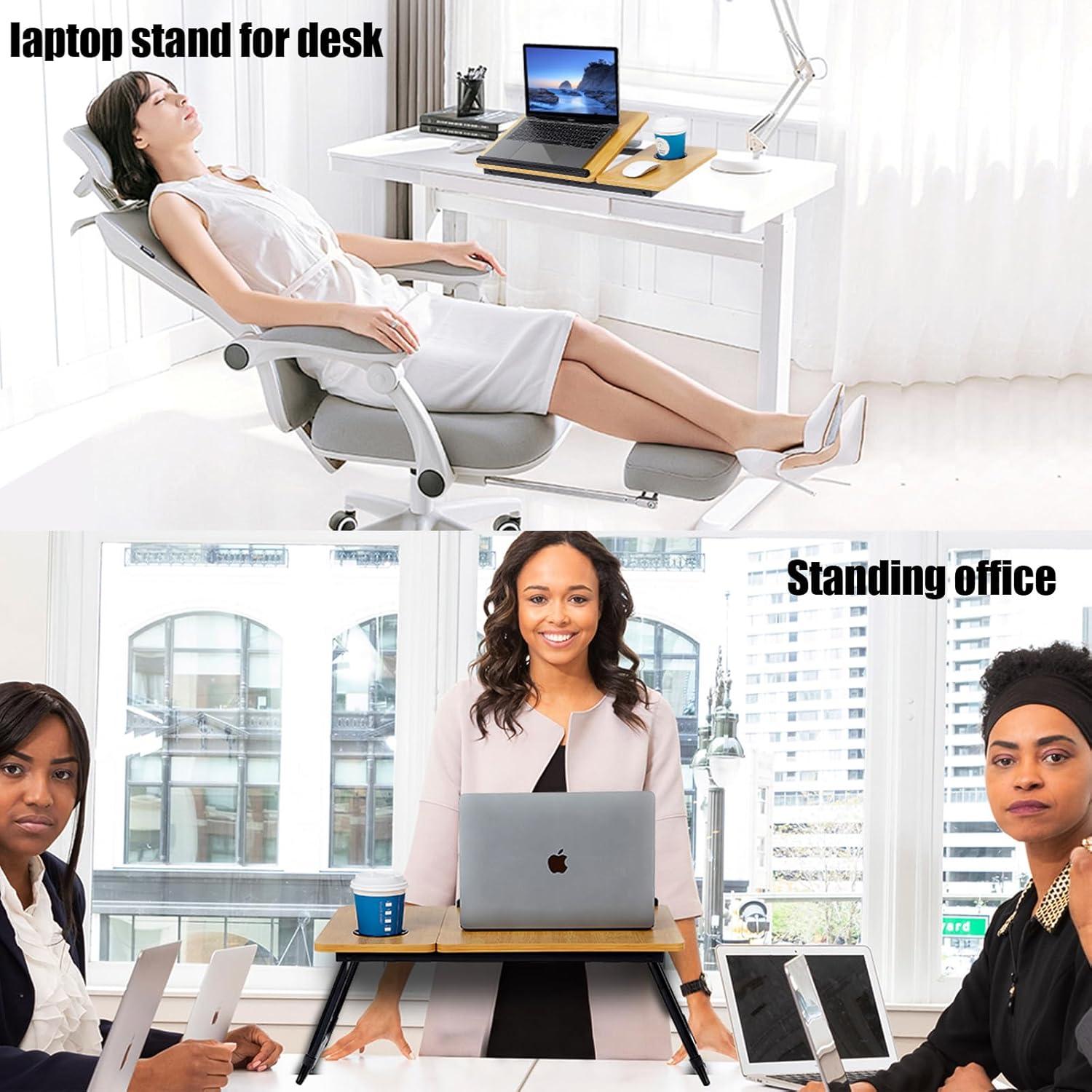 Escritorio Plegable para Laptop BYMECOST en Bambú 32.3x55.6cm