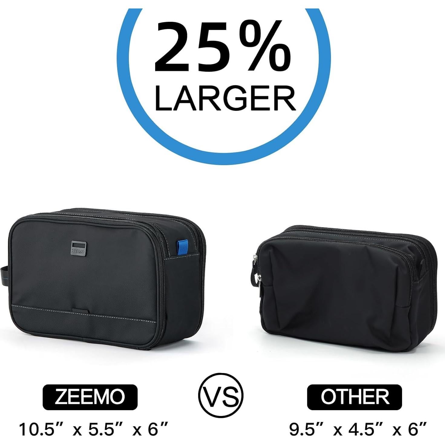 Bolsa de Aseo ZEEMO para Hombres 6L Resistente al Agua