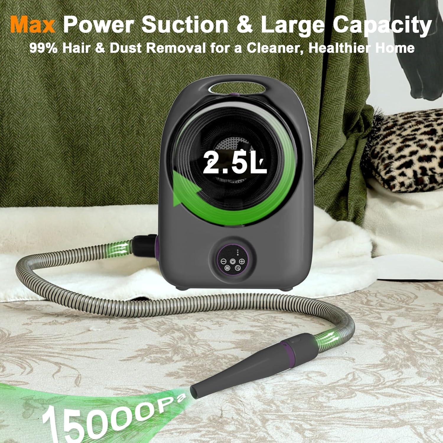 Aspiradora y Secador para Perros Catboxy 5 en 1 Púrpura