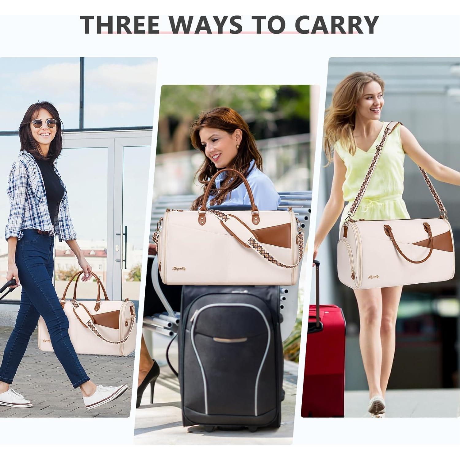 Bolsa de viaje 2 en 1 Joyrally para ropa y zapatos - Beige