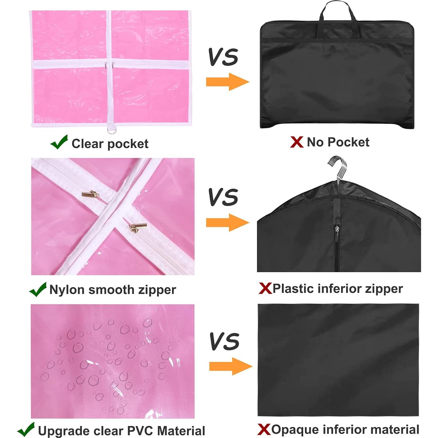 Bolsa de baile para niños WJWSKI rosa 93.98 cm impermeable