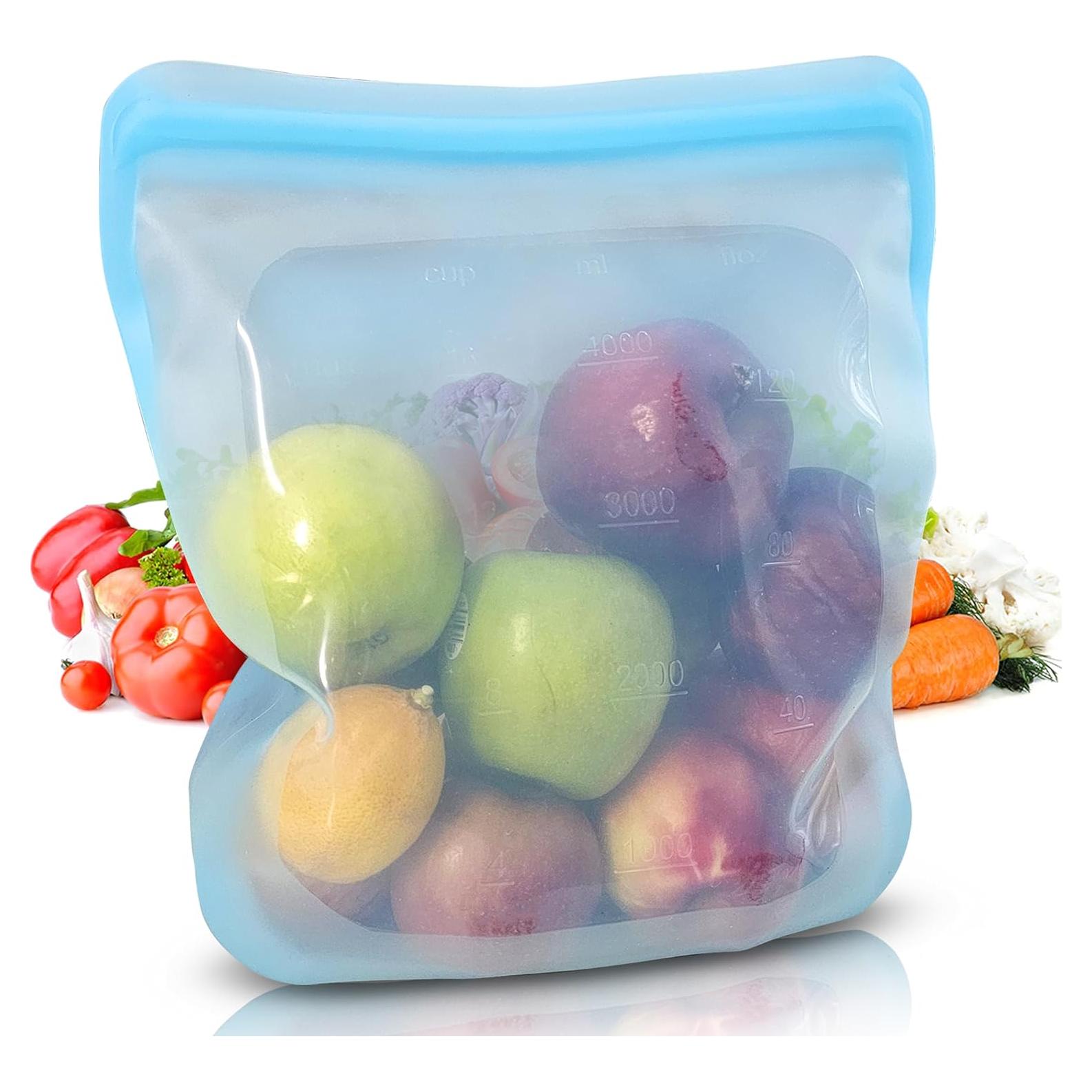 Bolsa de Silicona Reutilizable XXL Mono Albino 3.78L Azul