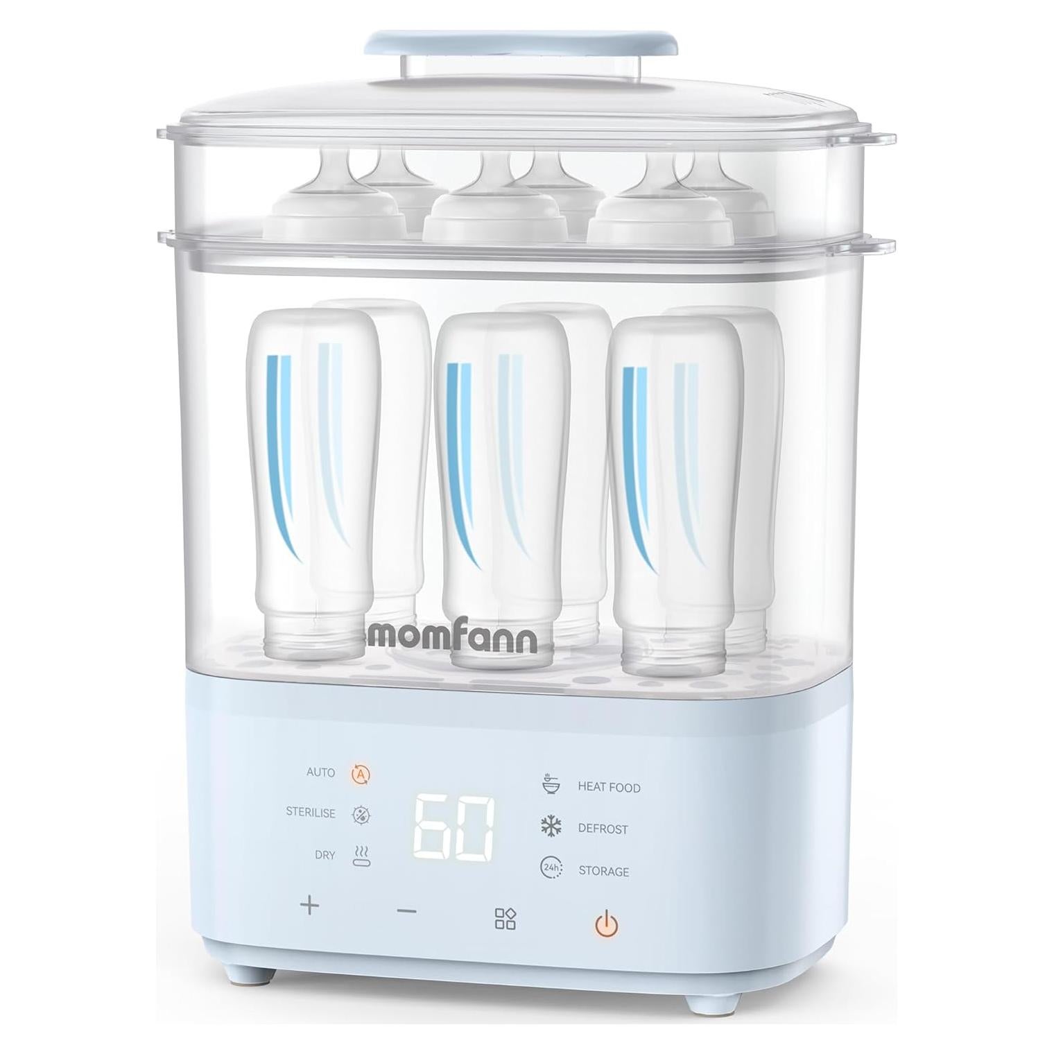 Esterilizador y Secador de Botellas Momfann 8 en 1 Azul