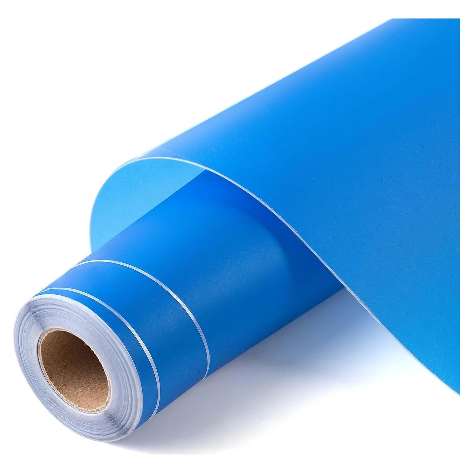 Vinilo de Plantilla Adhesivo HTVRONT 30.48 cm x 15.24 m Azul