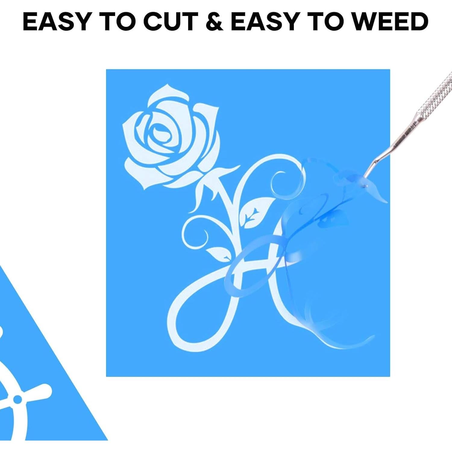 Vinilo de Plantilla Adhesivo HTVRONT 30.48 cm x 15.24 m Azul