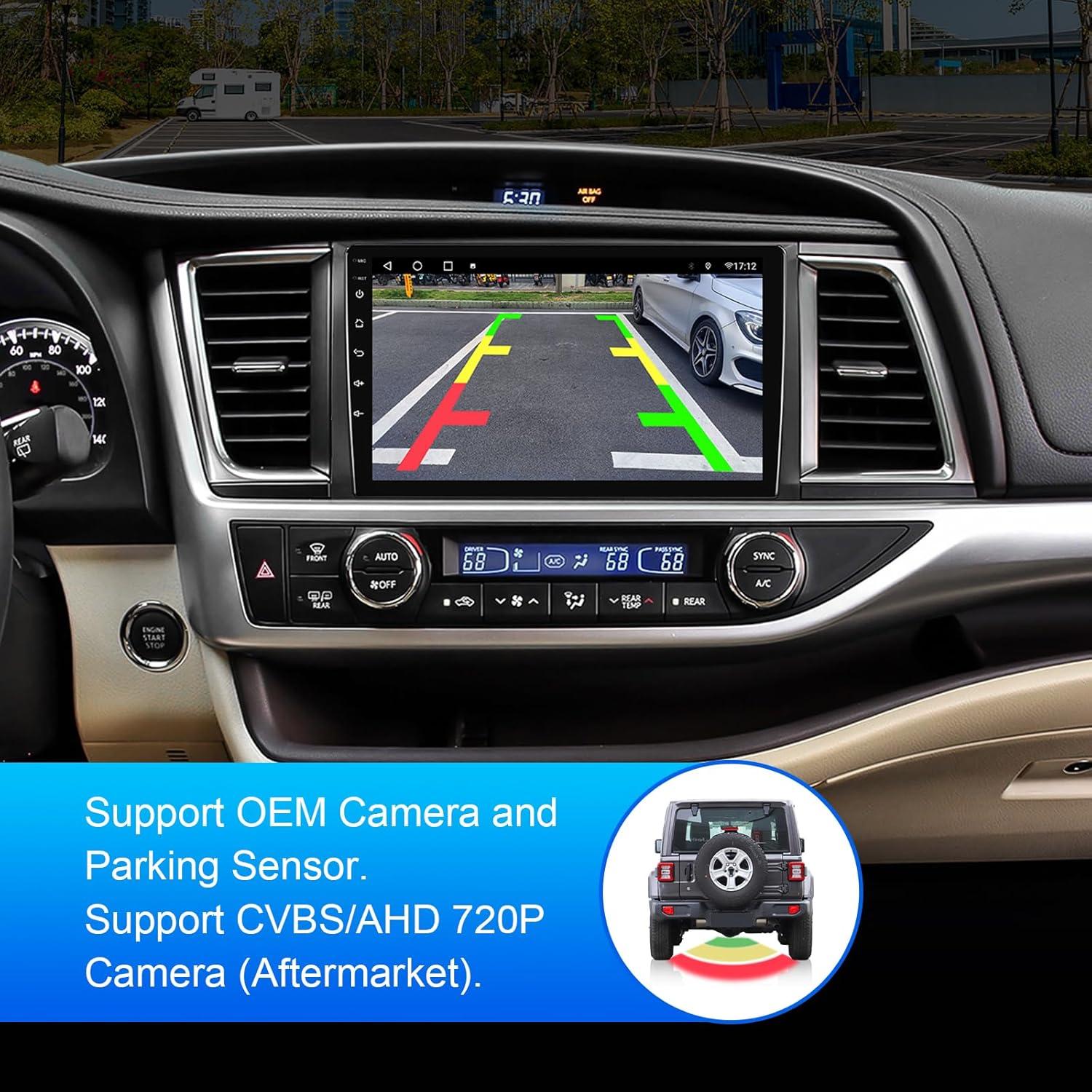 Estéreo de Coche FeirTon Android 12 10.1" Doble Din Toyota Highlander 2014-2019