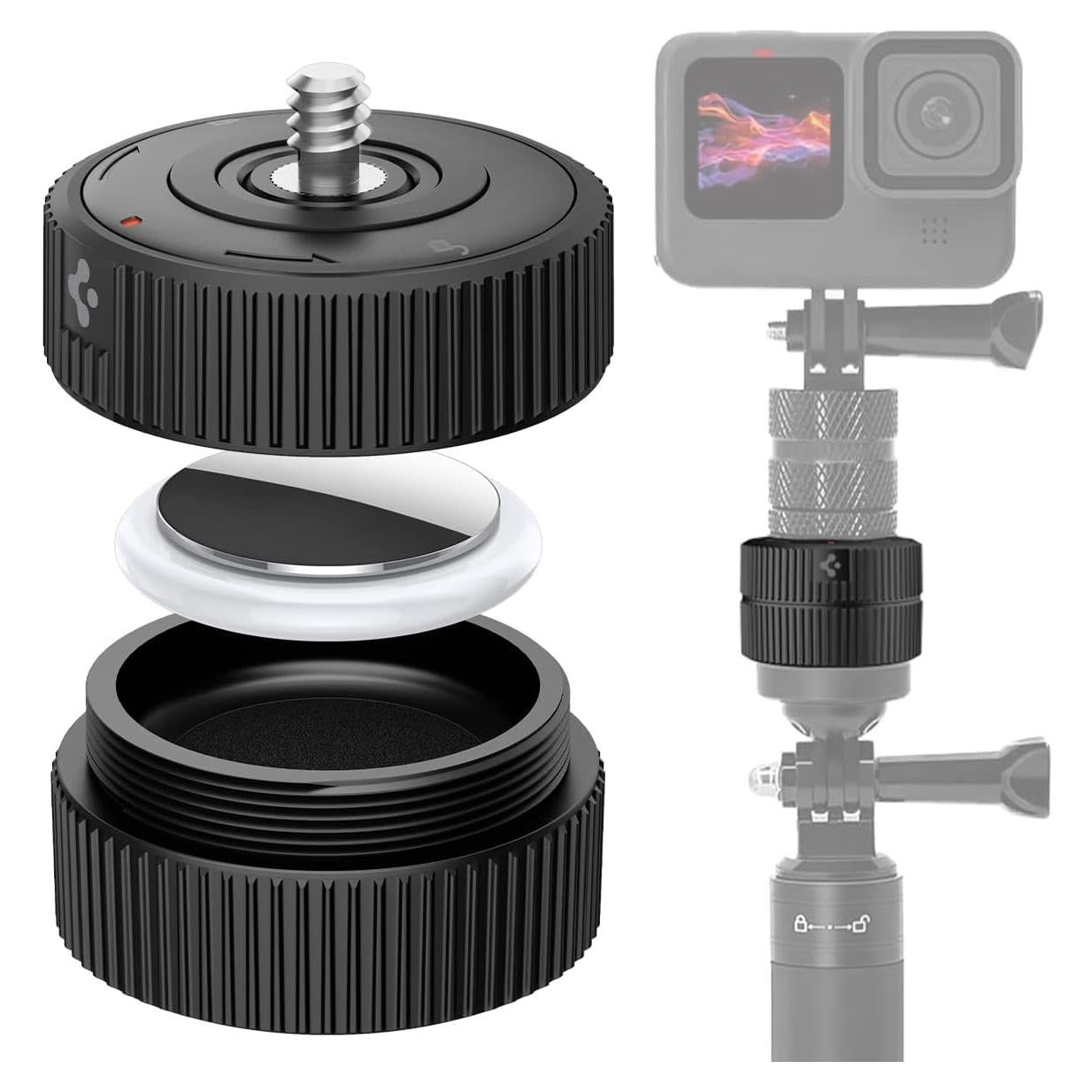 Soporte Adaptador Cámara Spigen para AirTag - Negro