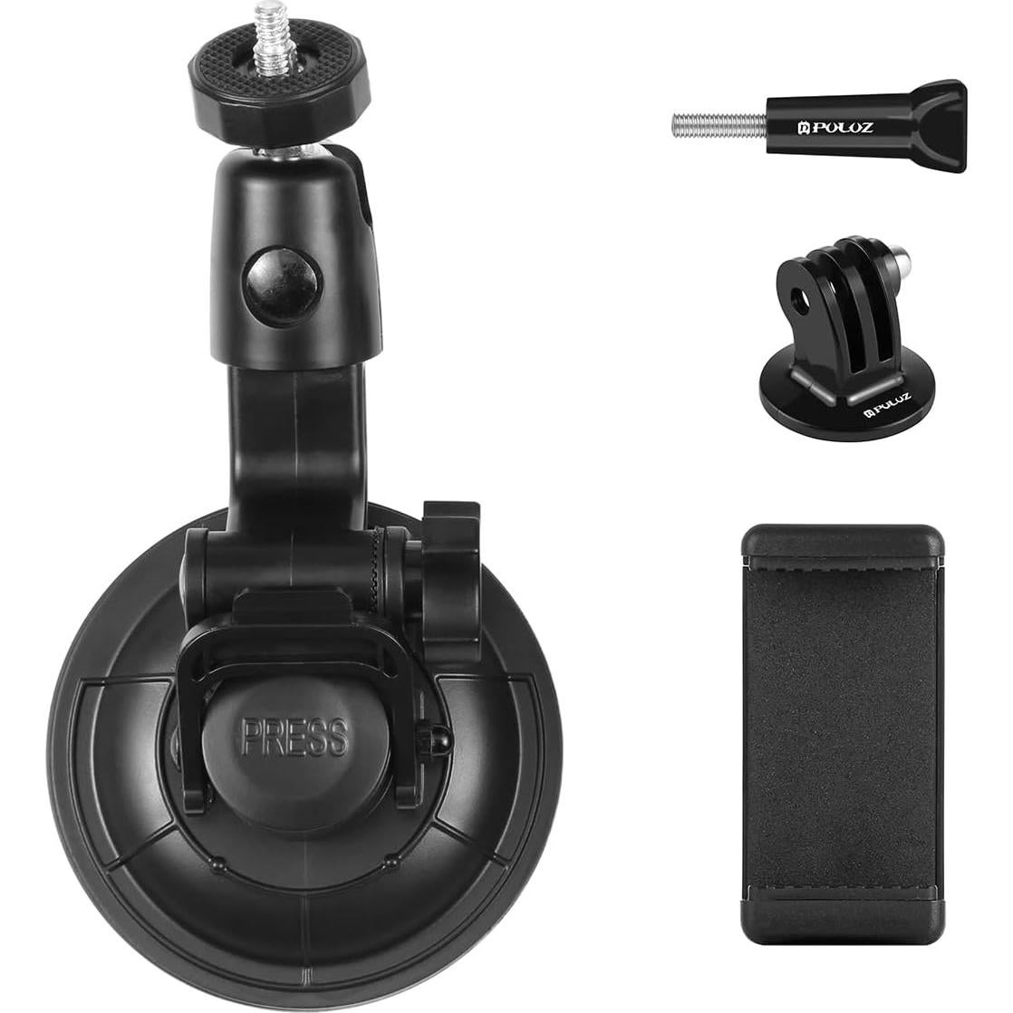 Soporte de Ventosa PULUZ para Coche 9cm para GoPro y Teléfonos