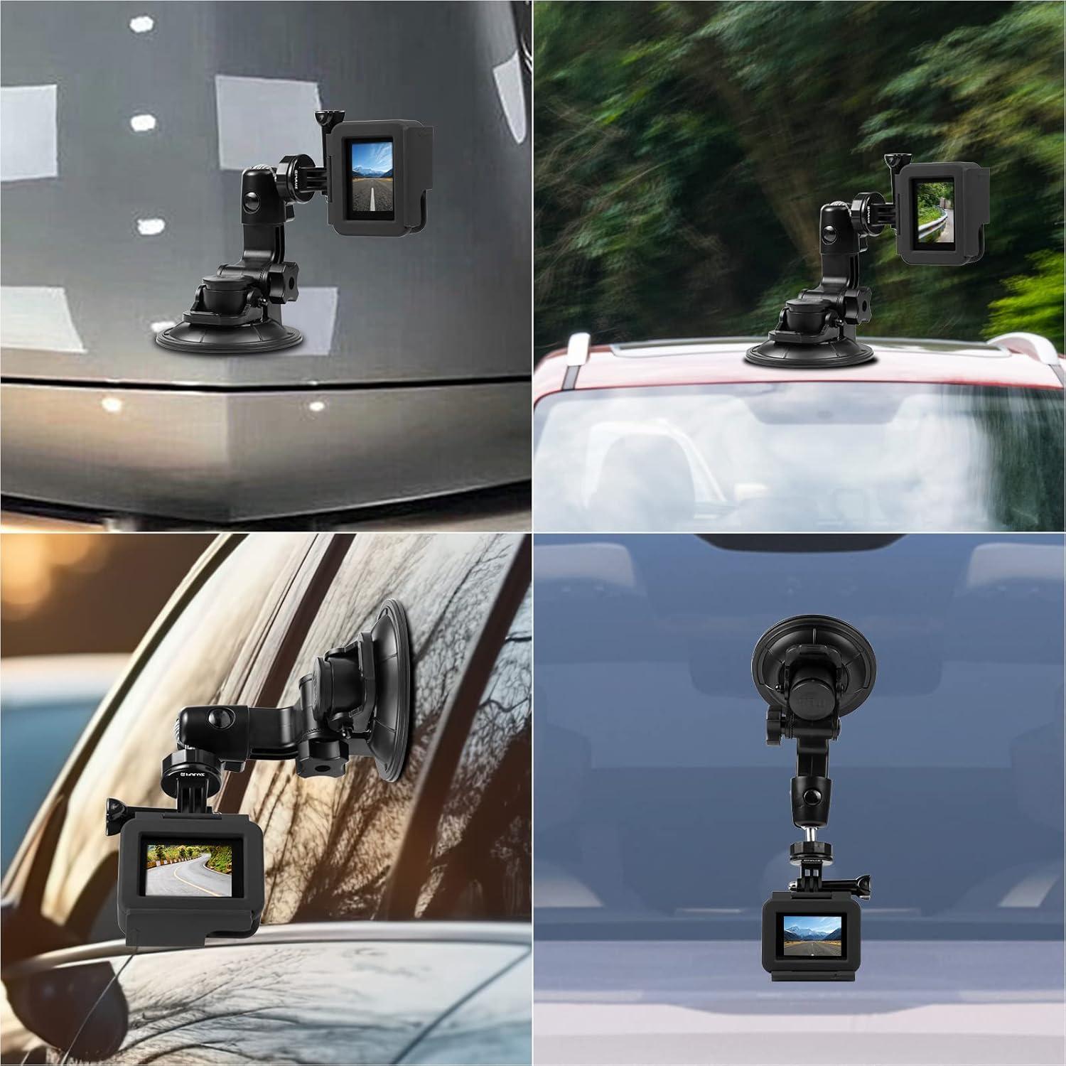 Soporte de Ventosa PULUZ para Coche 9cm para GoPro y Teléfonos