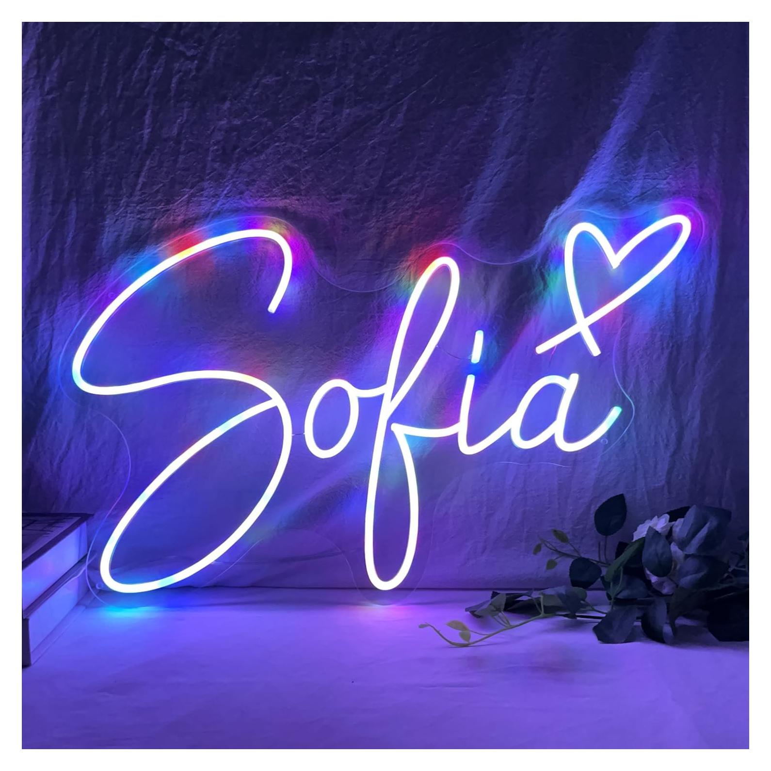 Cartel de Neón Personalizado AKOLENM 25.4x8.9cm Colorido