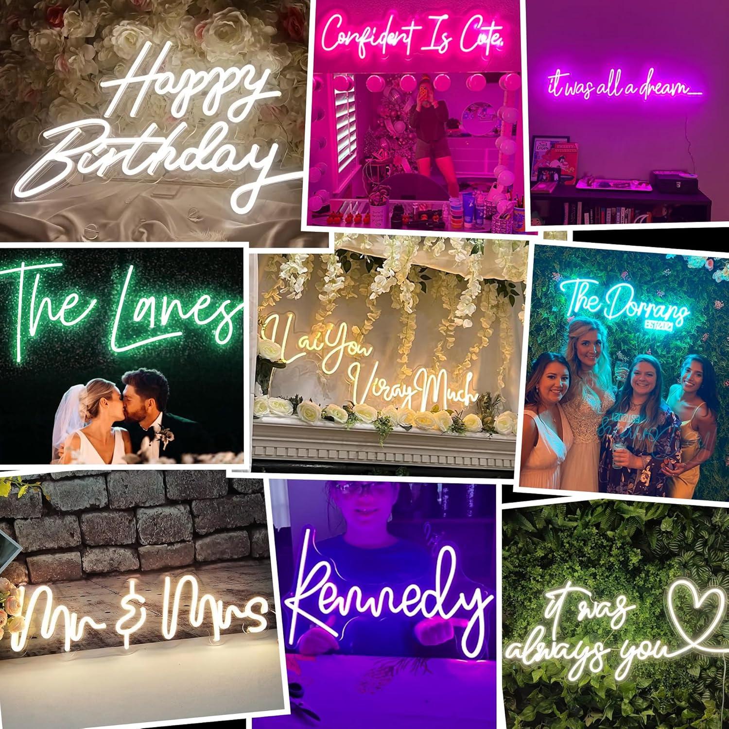 Cartel de Neón Personalizado AKOLENM 25.4x8.9cm Colorido