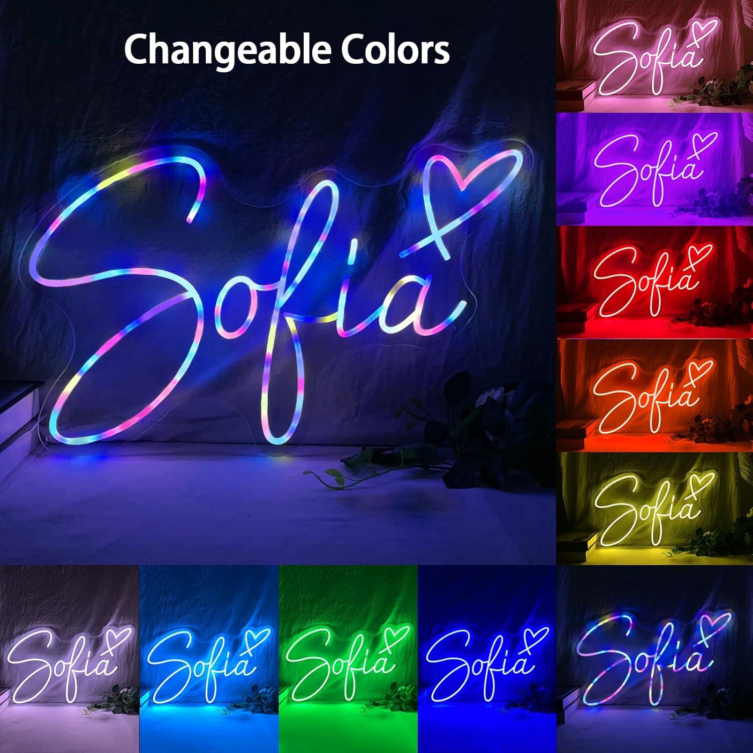 Cartel de Neón Personalizado AKOLENM 25.4x8.9cm Colorido