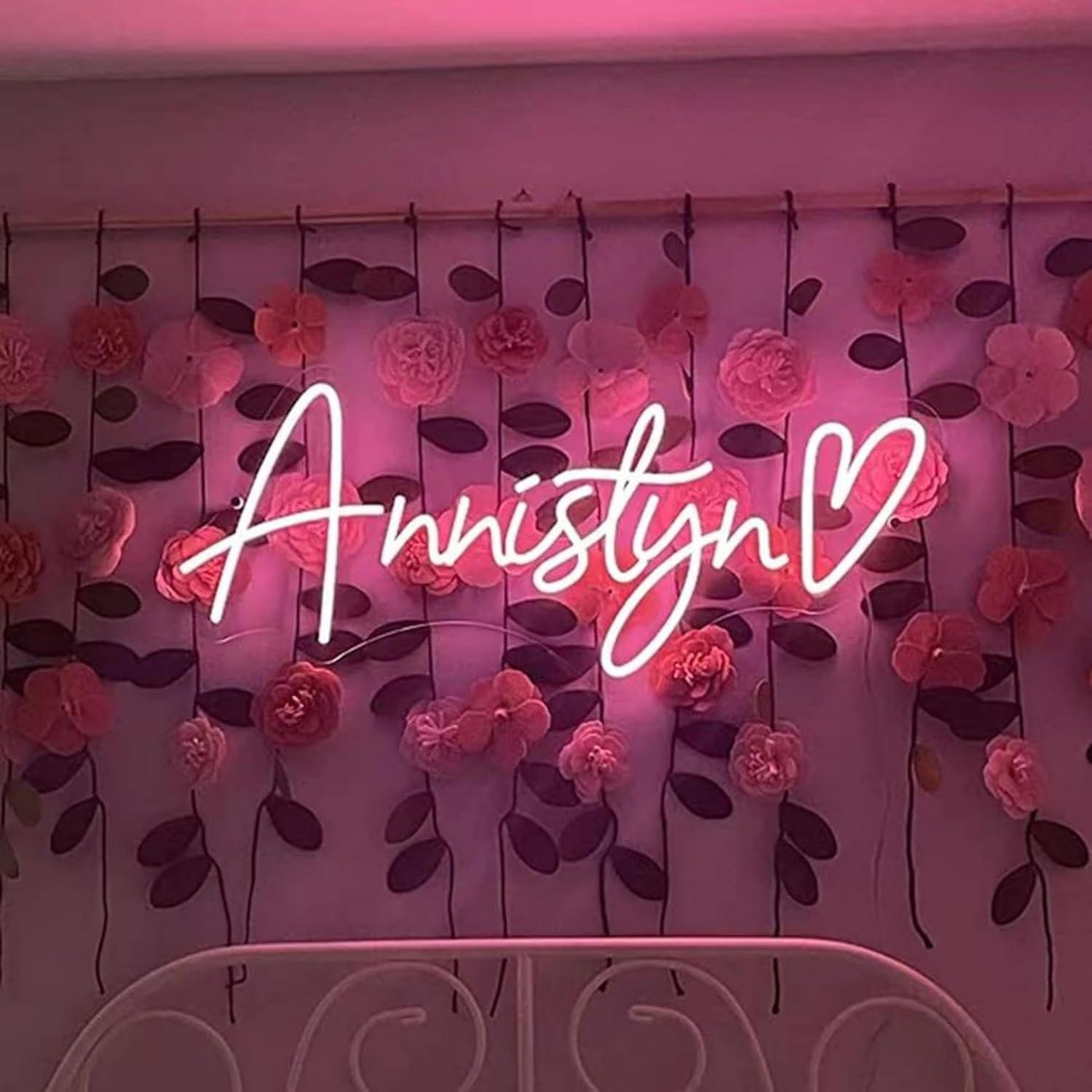 Cartel de Neón Personalizado AKOLENM 25.4x8.9cm Colorido