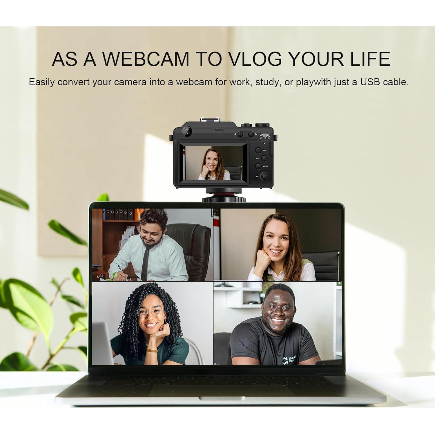 Cámara Digital Yatao YT01 5K 64MP WiFi con Lentes Gran Angular