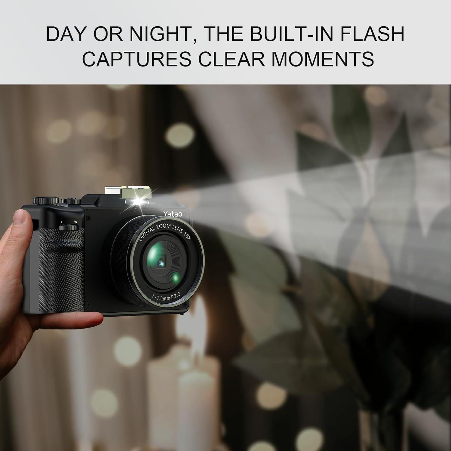 Cámara Digital Yatao YT01 5K 64MP WiFi con Lentes Gran Angular