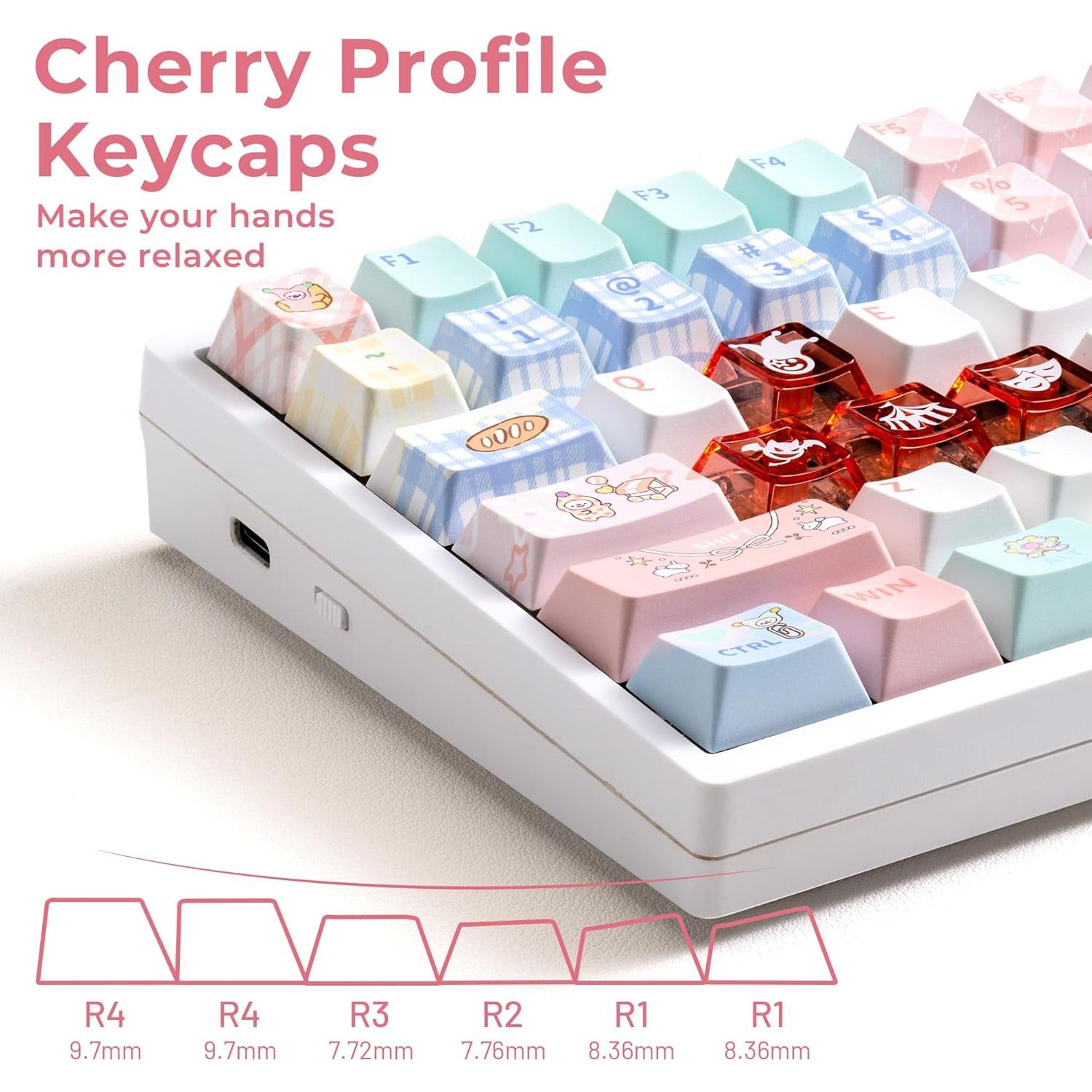 Juego de Teclas PBT Circus Club 75% 157 Teclas Cherry