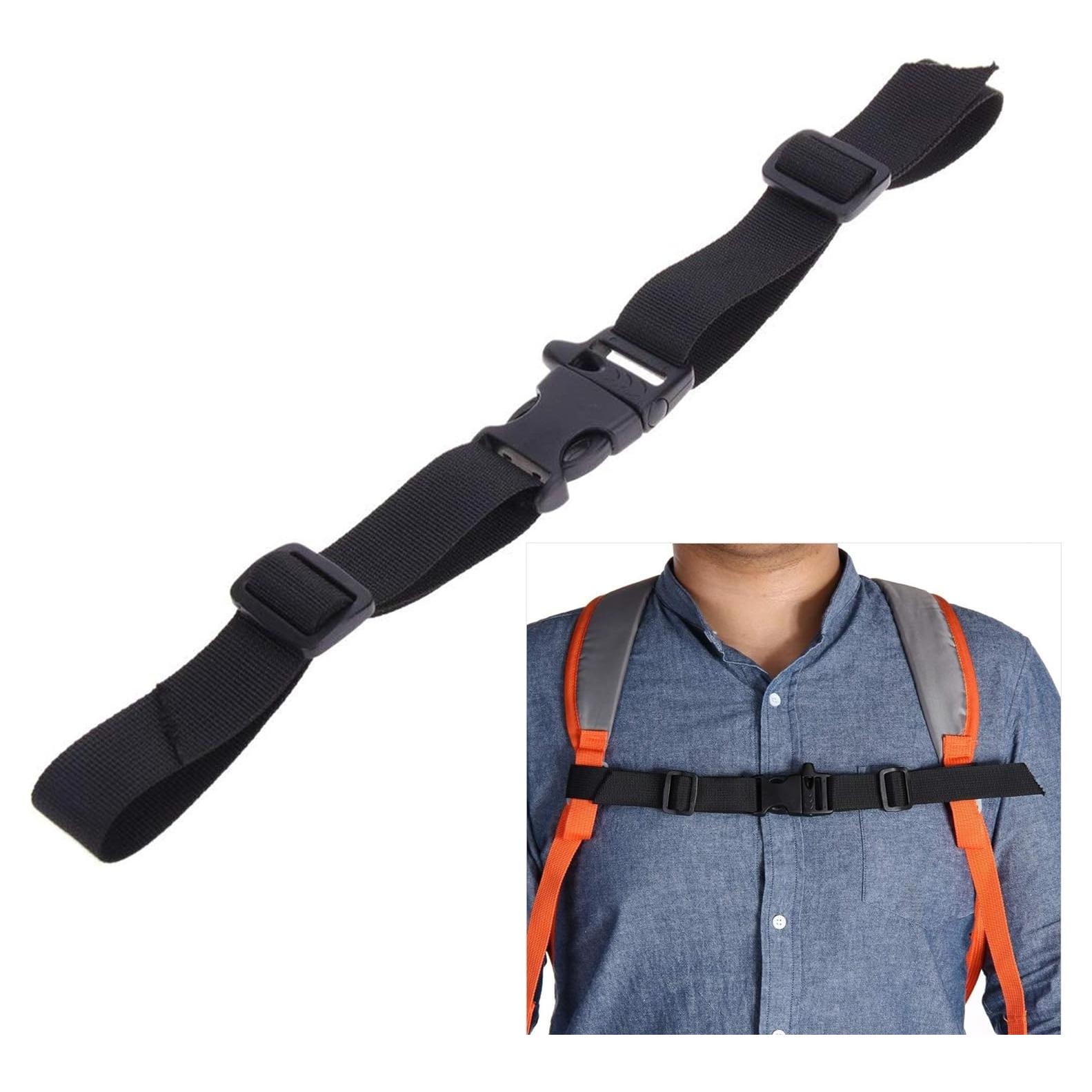 Correa de Esternón Ajustable Ikerall para Mochilas - Negro