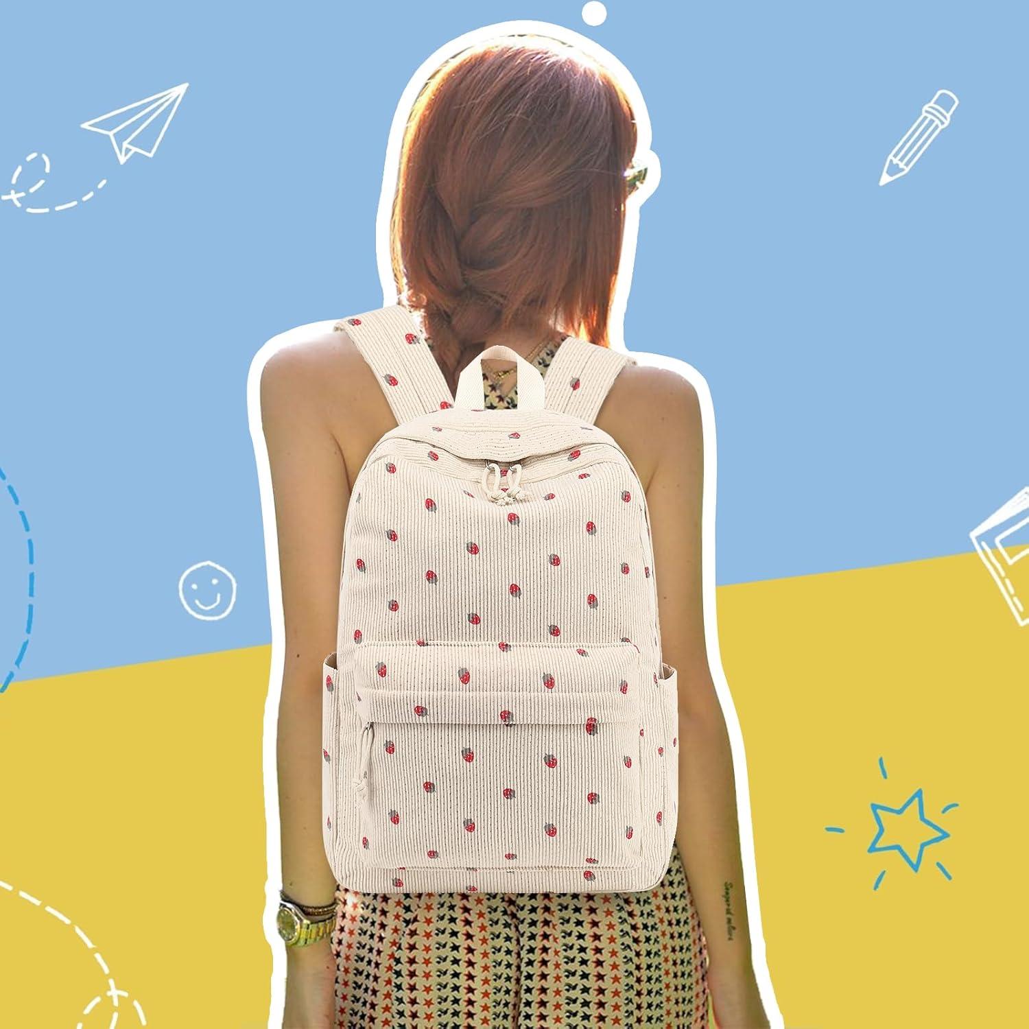 Mochila Escolar CAMTOP para Niñas con Caja de Almuerzo 16.7L