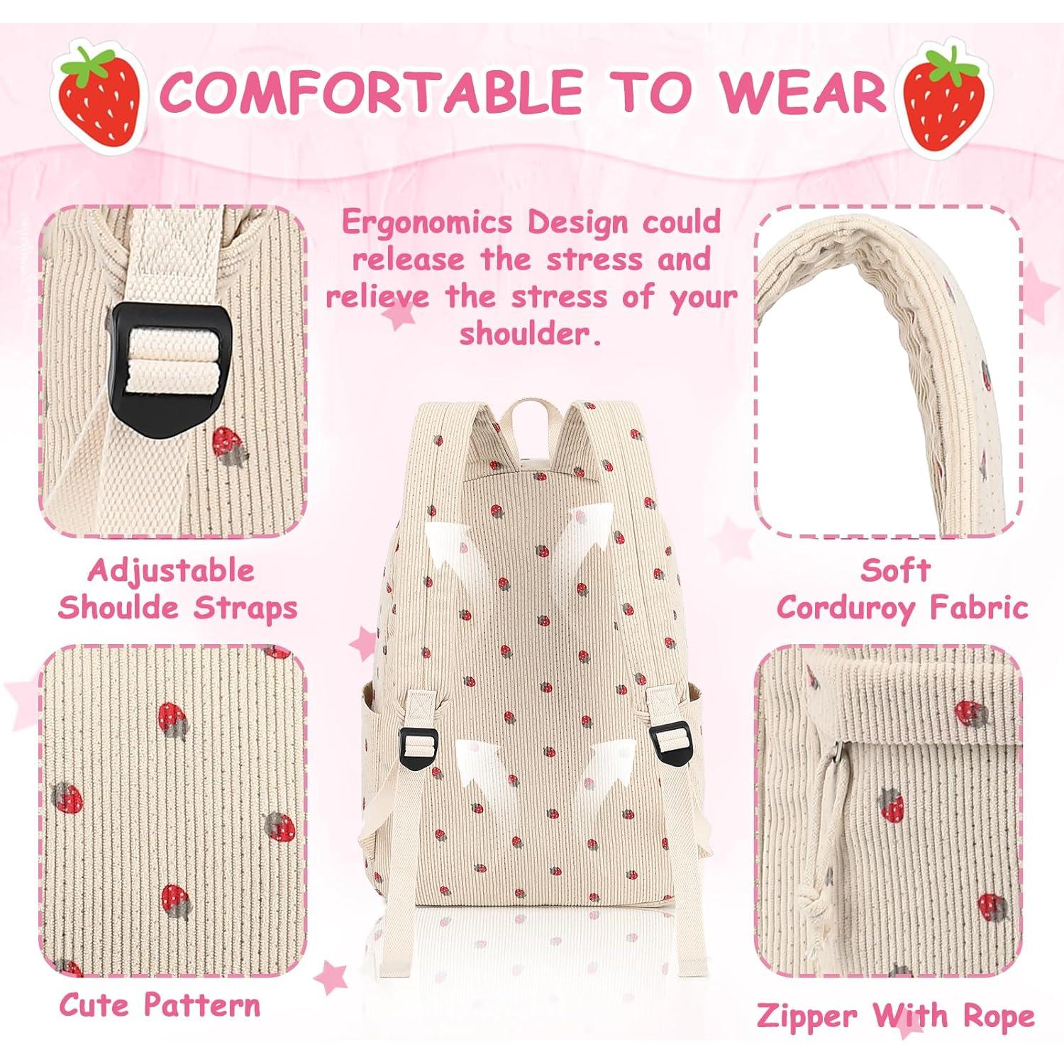 Mochila Escolar CAMTOP para Niñas con Caja de Almuerzo 16.7L