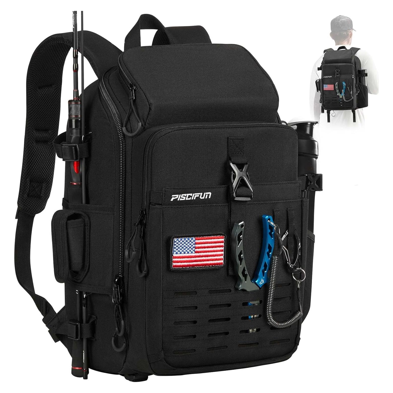 Mochila de Pesca Piscifun TBG021 20L con Soporte y Cubierta