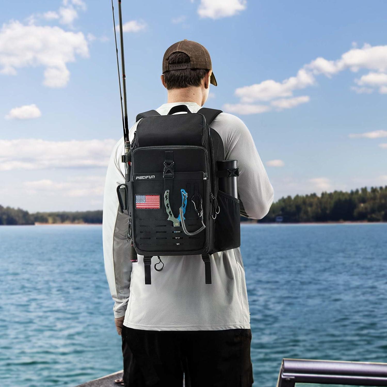 Mochila de Pesca Piscifun TBG021 20L con Soporte y Cubierta