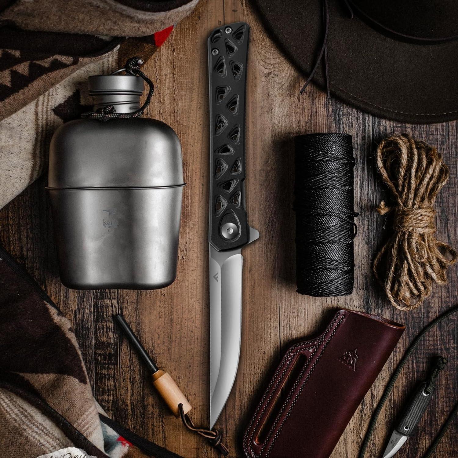 Cuchillo Plegable FLISSA Táctico 4.5" (11.43 cm) Negro