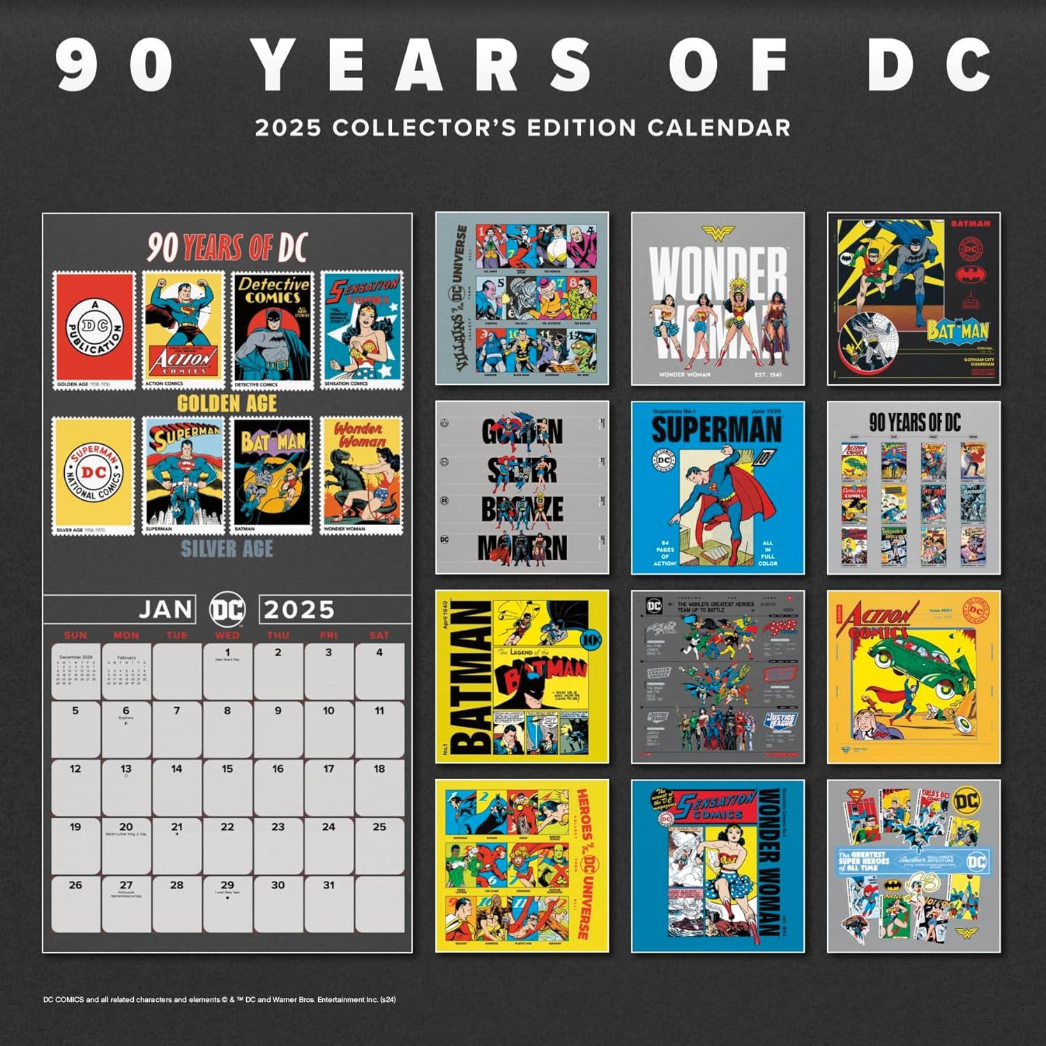 2025 DC Comics - 90th Anniversary Collector's Edition Calendar