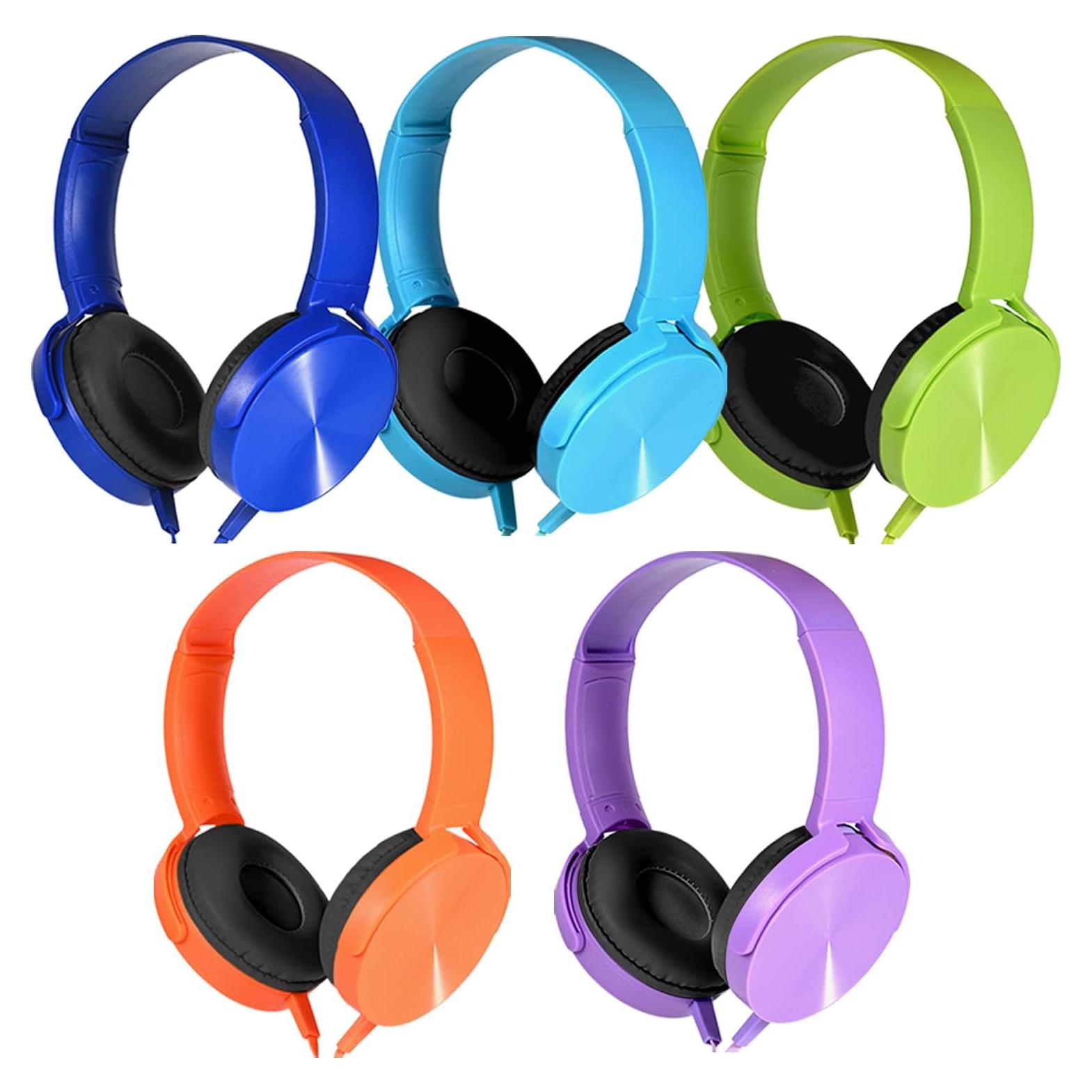 Auriculares Wensdo HY450 para Niños y Adultos - Paquete de 5