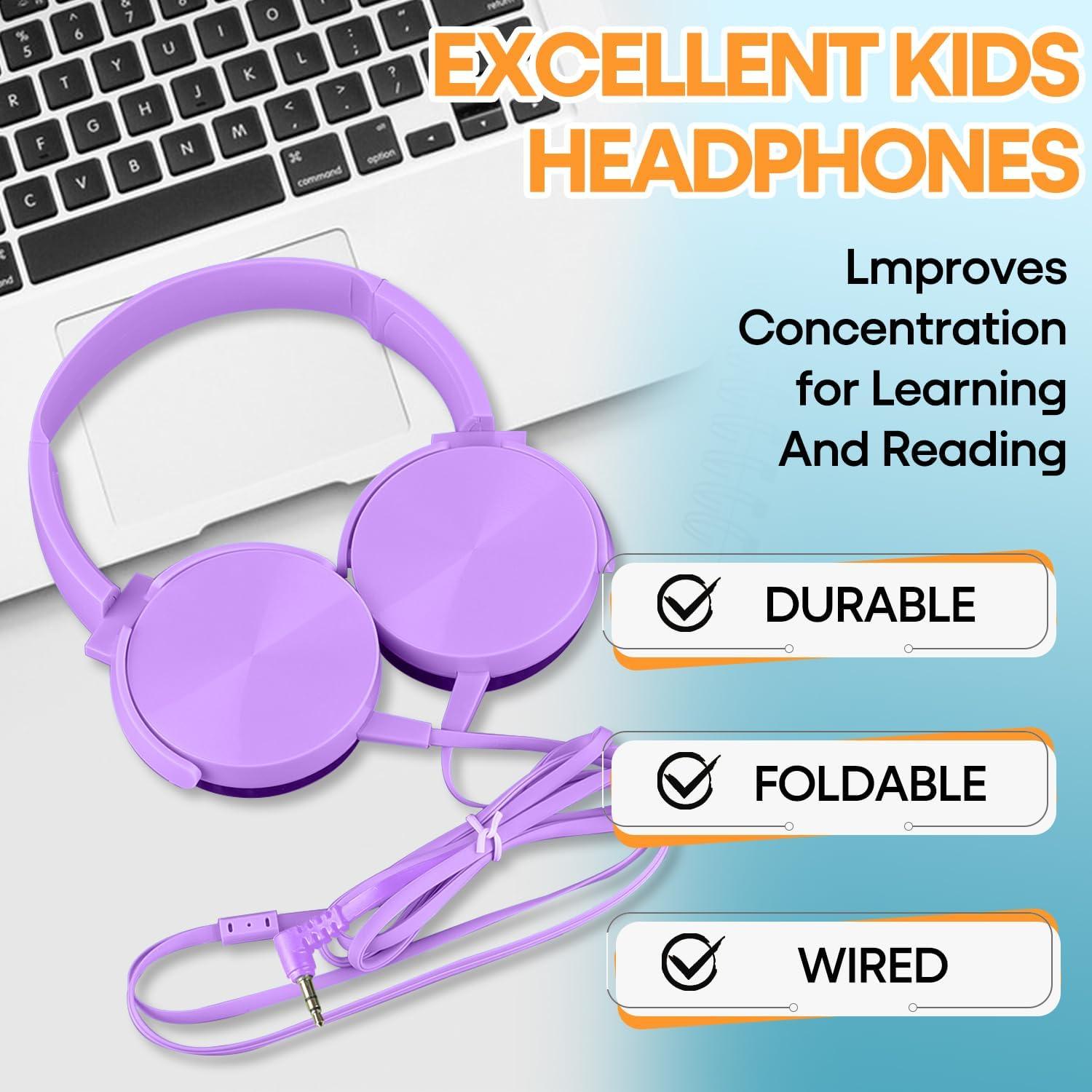 Auriculares Wensdo HY450 para Niños y Adultos - Paquete de 5