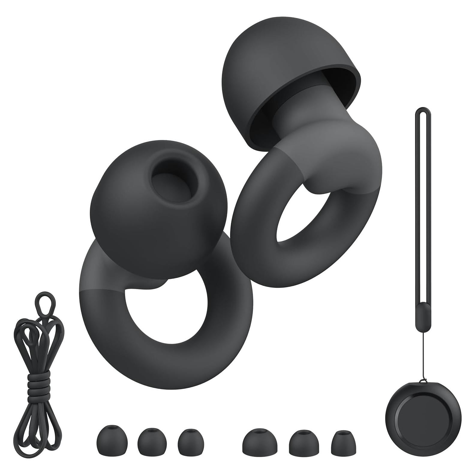 Tapones para Oídos JUSTRVN Silicona Suave 7 Pares Reutilizables