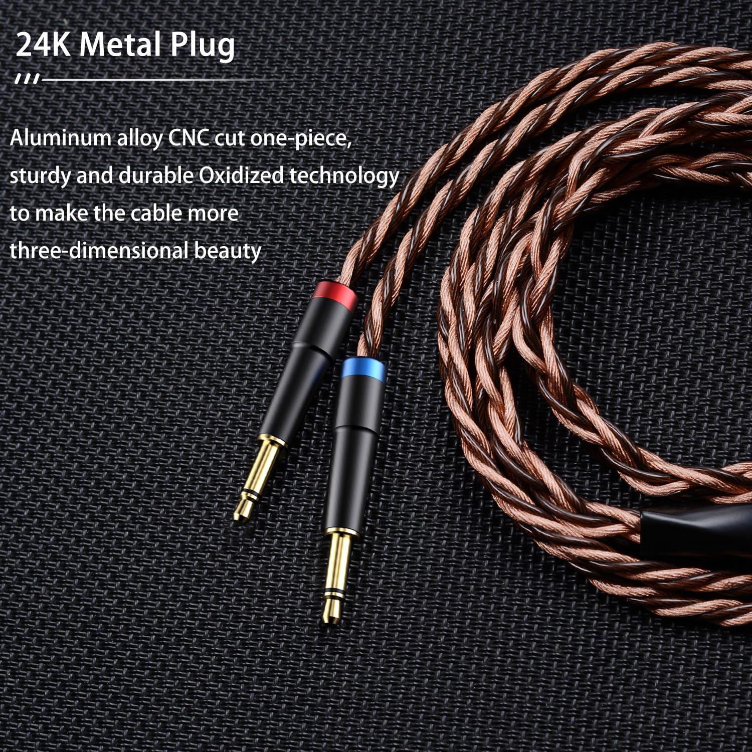 Cable de Cobre OFC 8N Fezzlo 1.5m para Auriculares HiFi