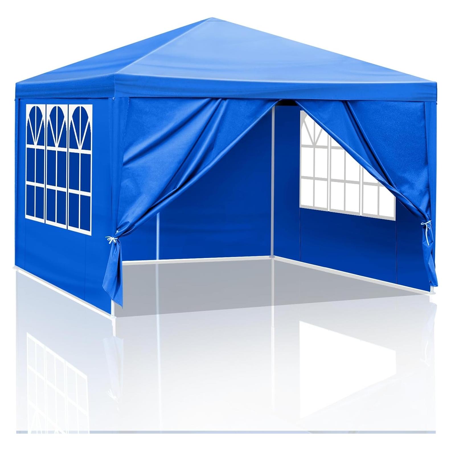 Carpa de Fiesta 3x3m KEPOOMAN con 4 Paredes Removibles