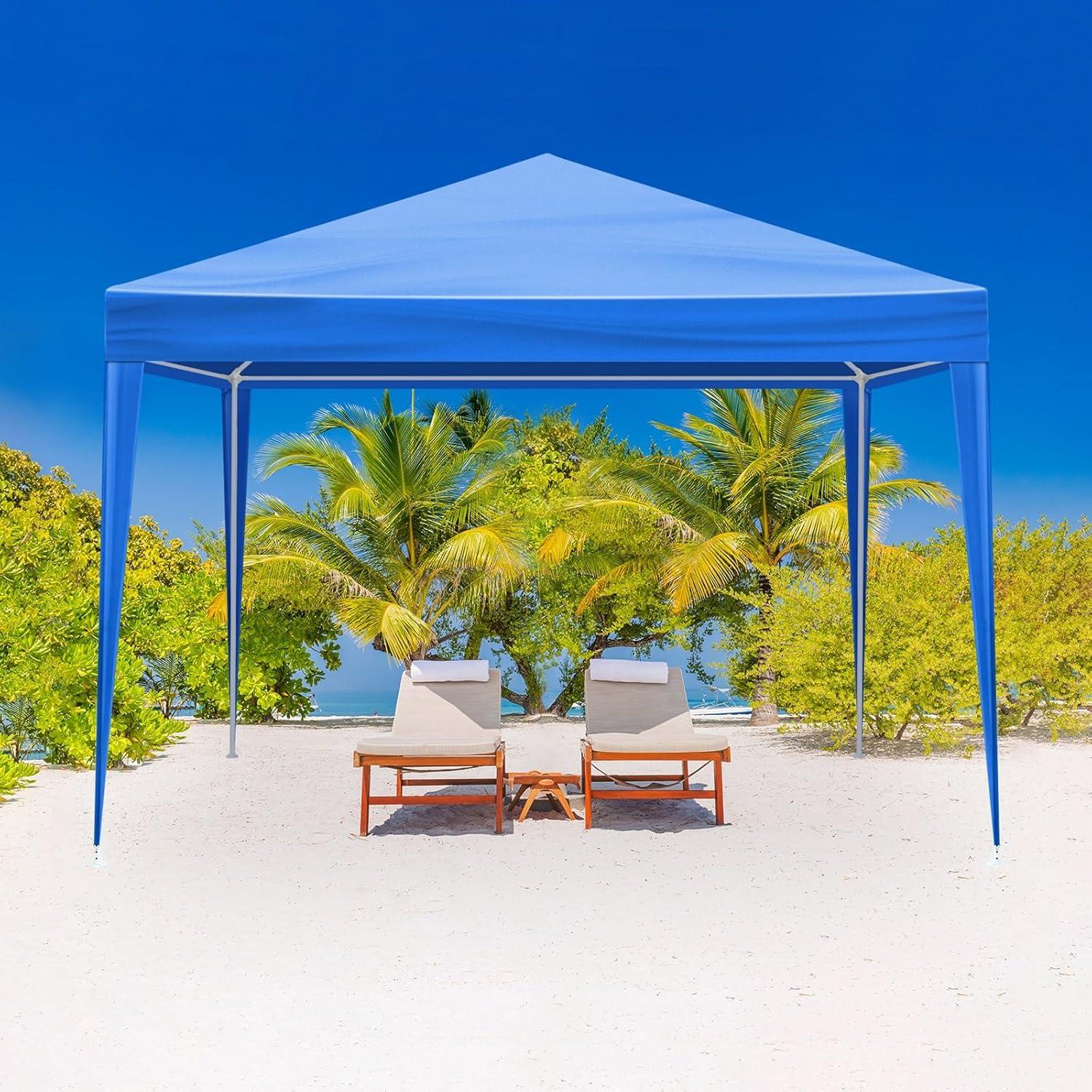 Carpa de Fiesta 3x3m KEPOOMAN con 4 Paredes Removibles