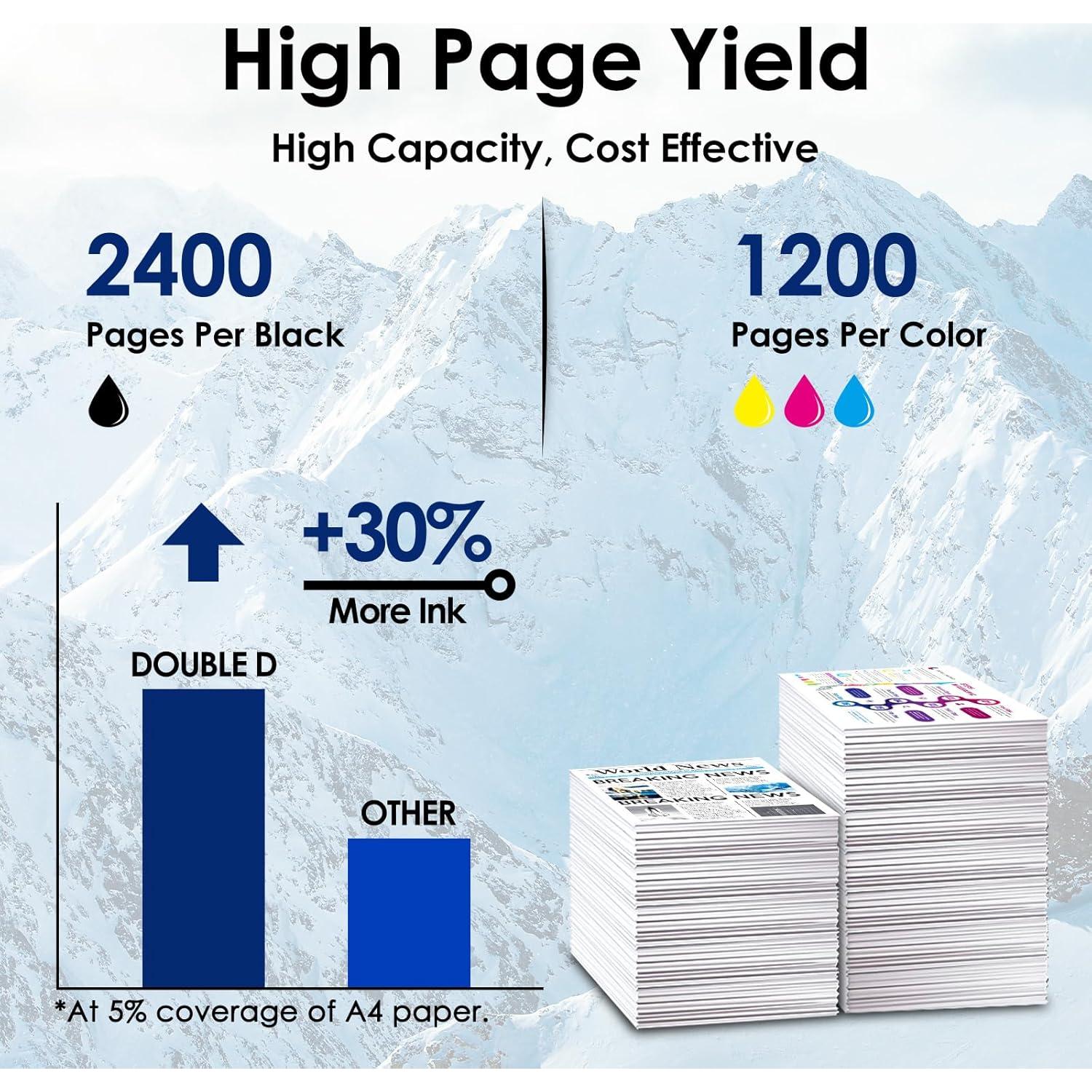 Cartuchos de Tinta Compatibles DOUBLE D LC20E - Paquete de 8