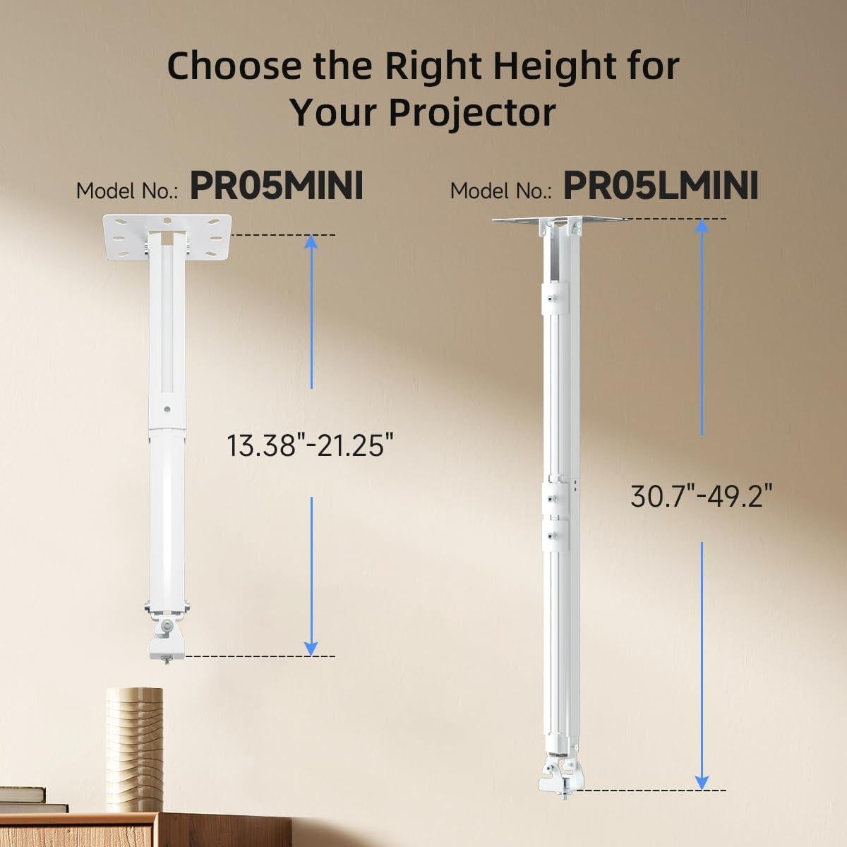 Soporte de Techo para Proyector Suptek PR05LMINIW Ajustable 30-49"