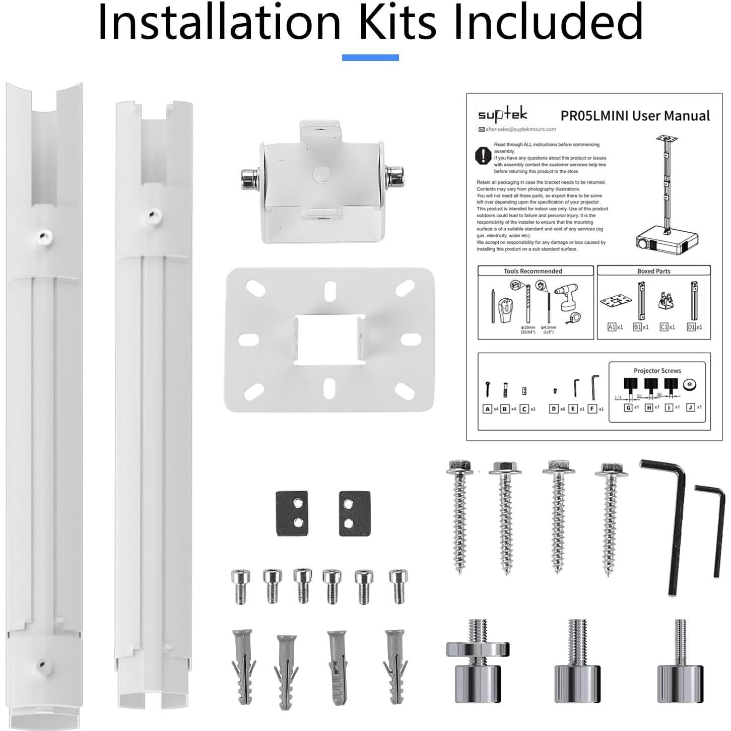 Soporte de Techo para Proyector Suptek PR05LMINIW Ajustable 30-49"